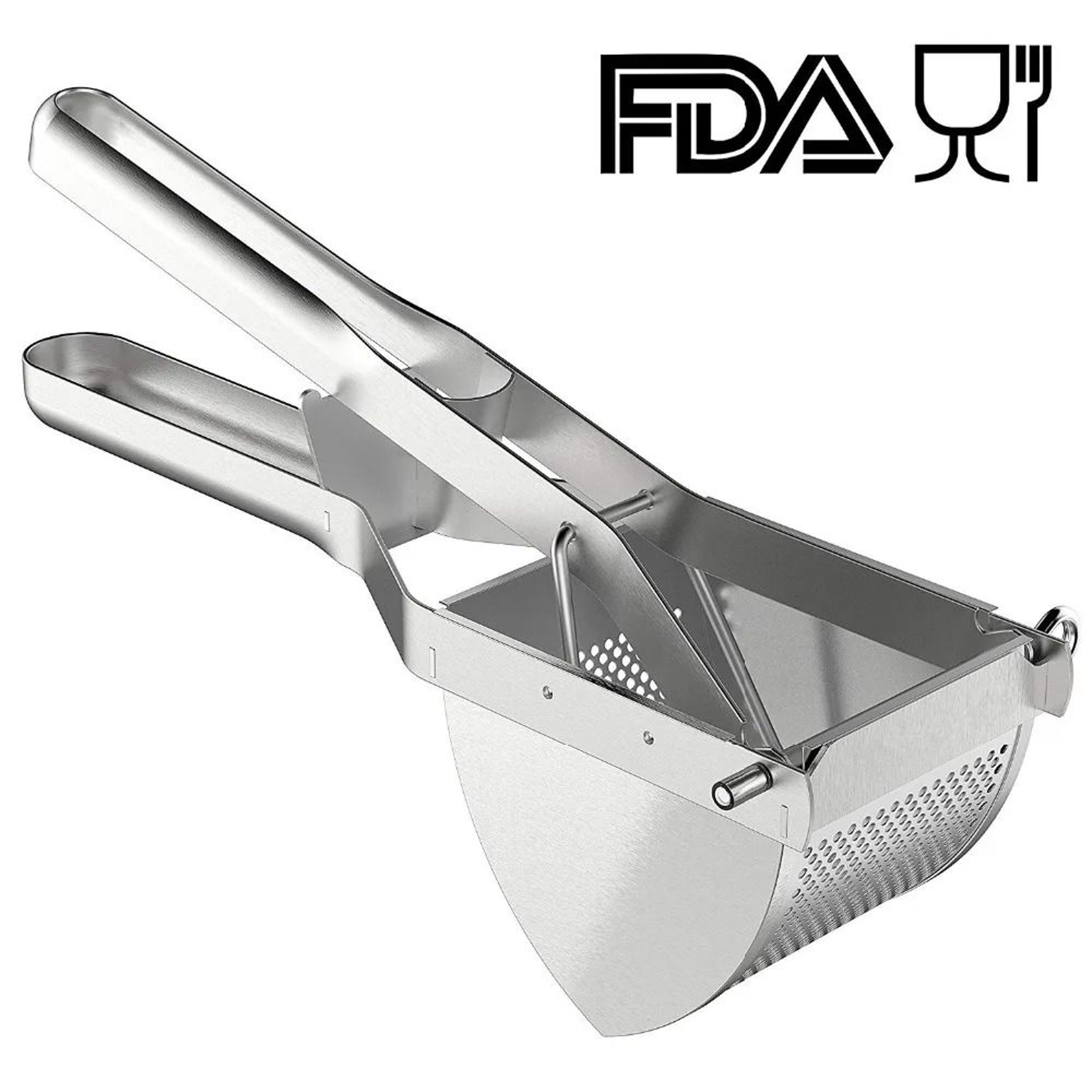 HeavyDuty Potato Ricer  Stainless Steel Masher  Fruit Press 5