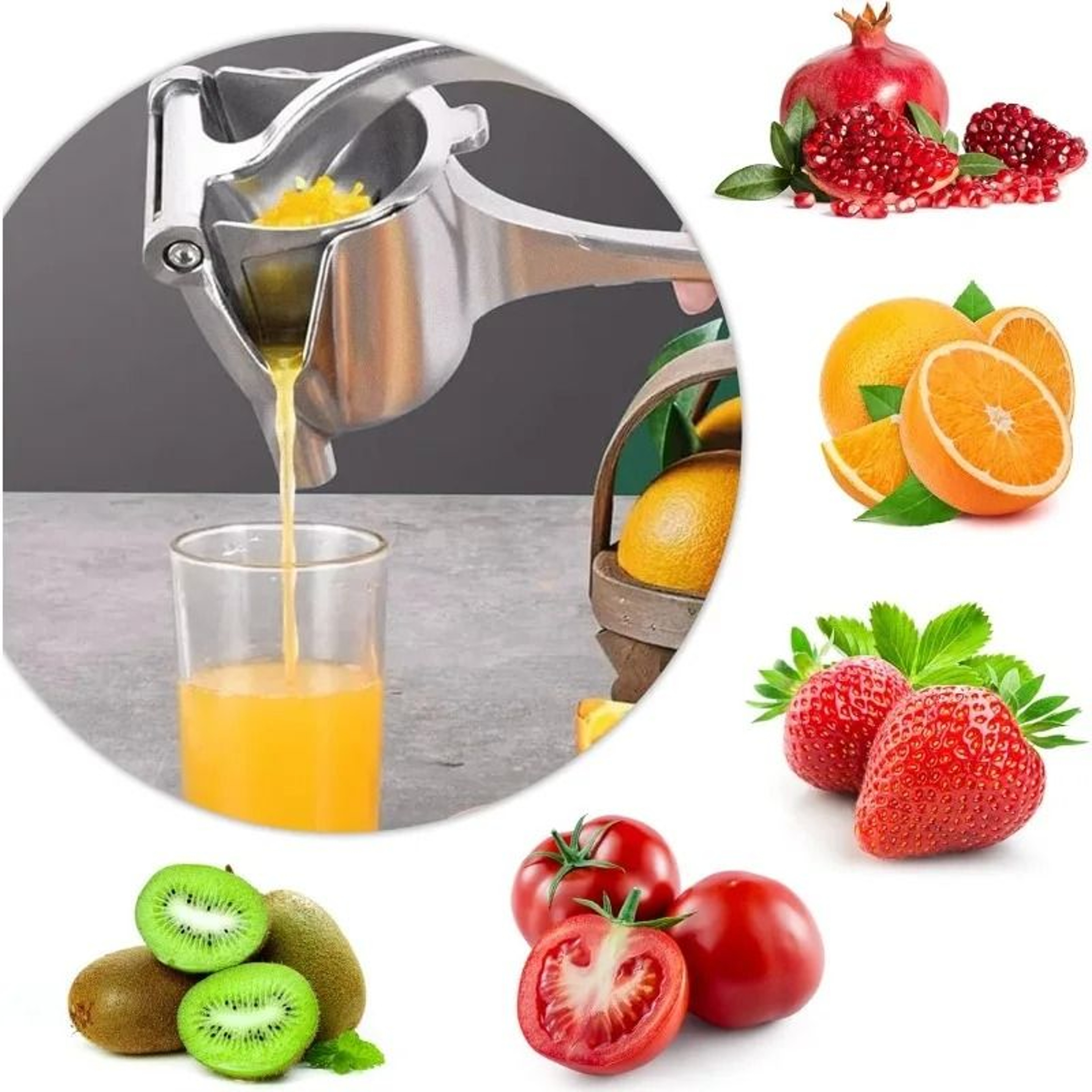 HeavyDuty Manual Juicer  Premium Metal Alloy Citrus Squeezer 3