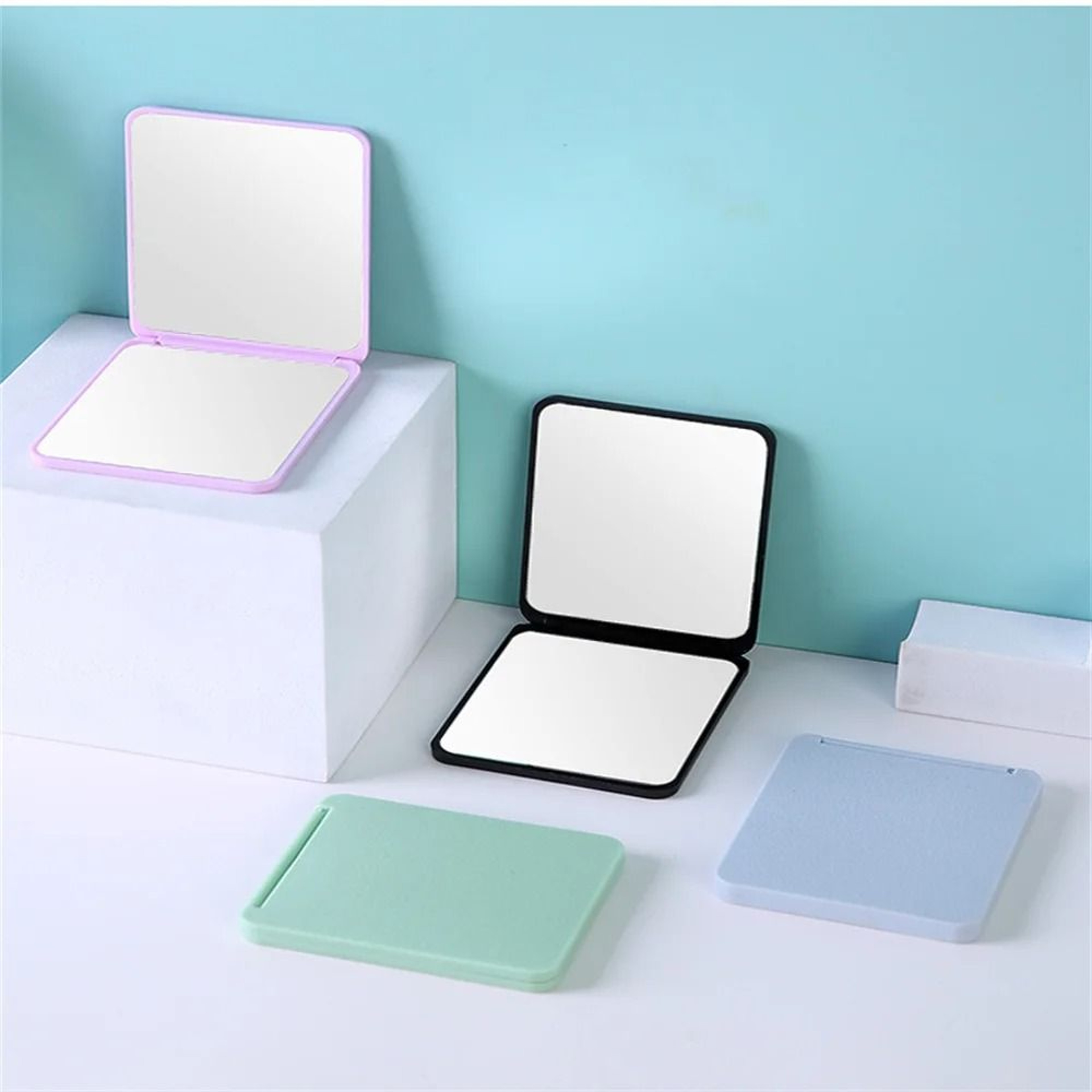 HighDefinition Folding Makeup Mirror  Slim Portable Rectangle Vanity Tool 4