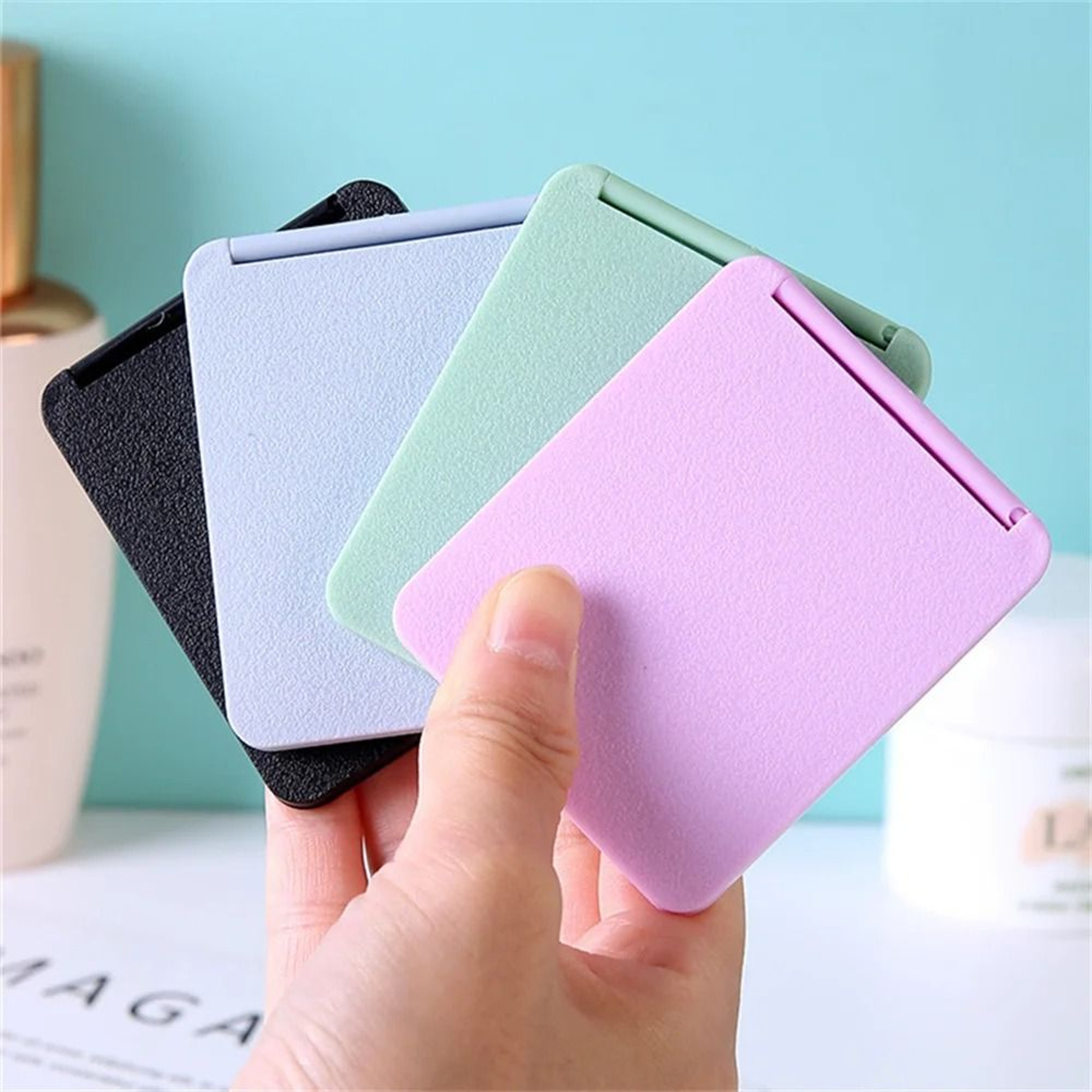 HighDefinition Folding Makeup Mirror  Slim Portable Rectangle Vanity Tool 5