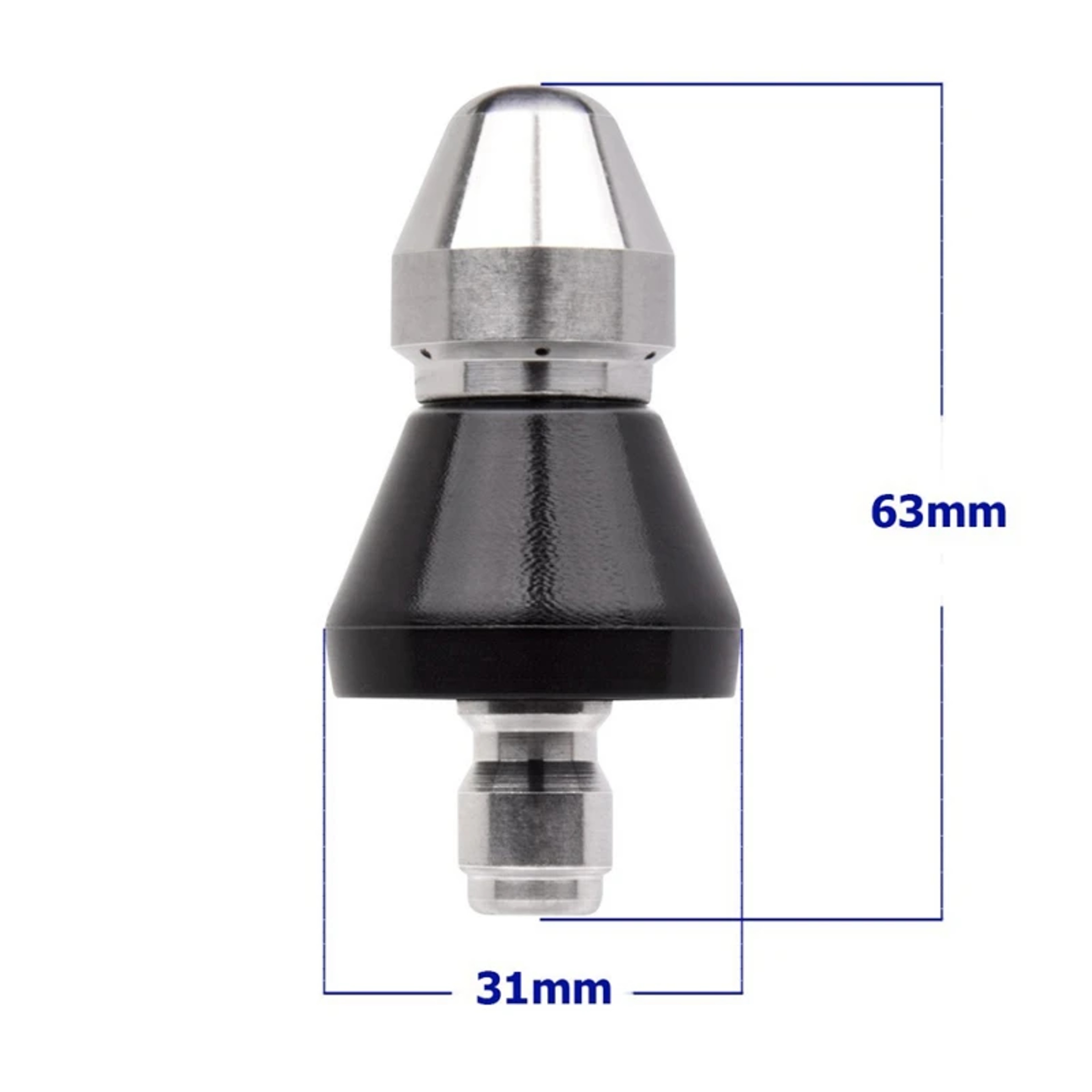 High Pressure Sewer Jetter Nozzle for Pressure Washer Drain and Pipe Cleaning – view 2