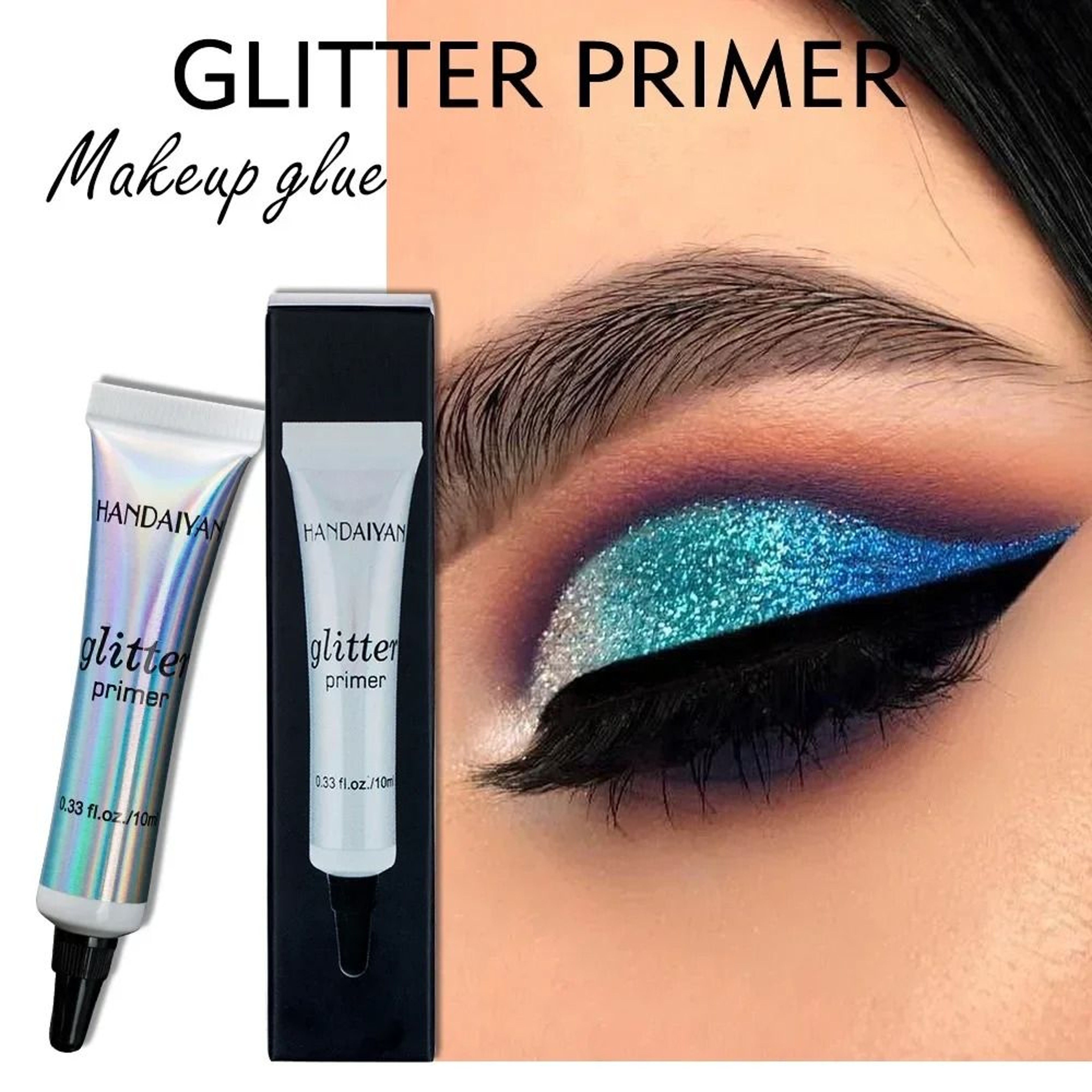 Glitter Eyeshadow Primer  LongLasting StayPut Base With Light Milk Cream Texture 5