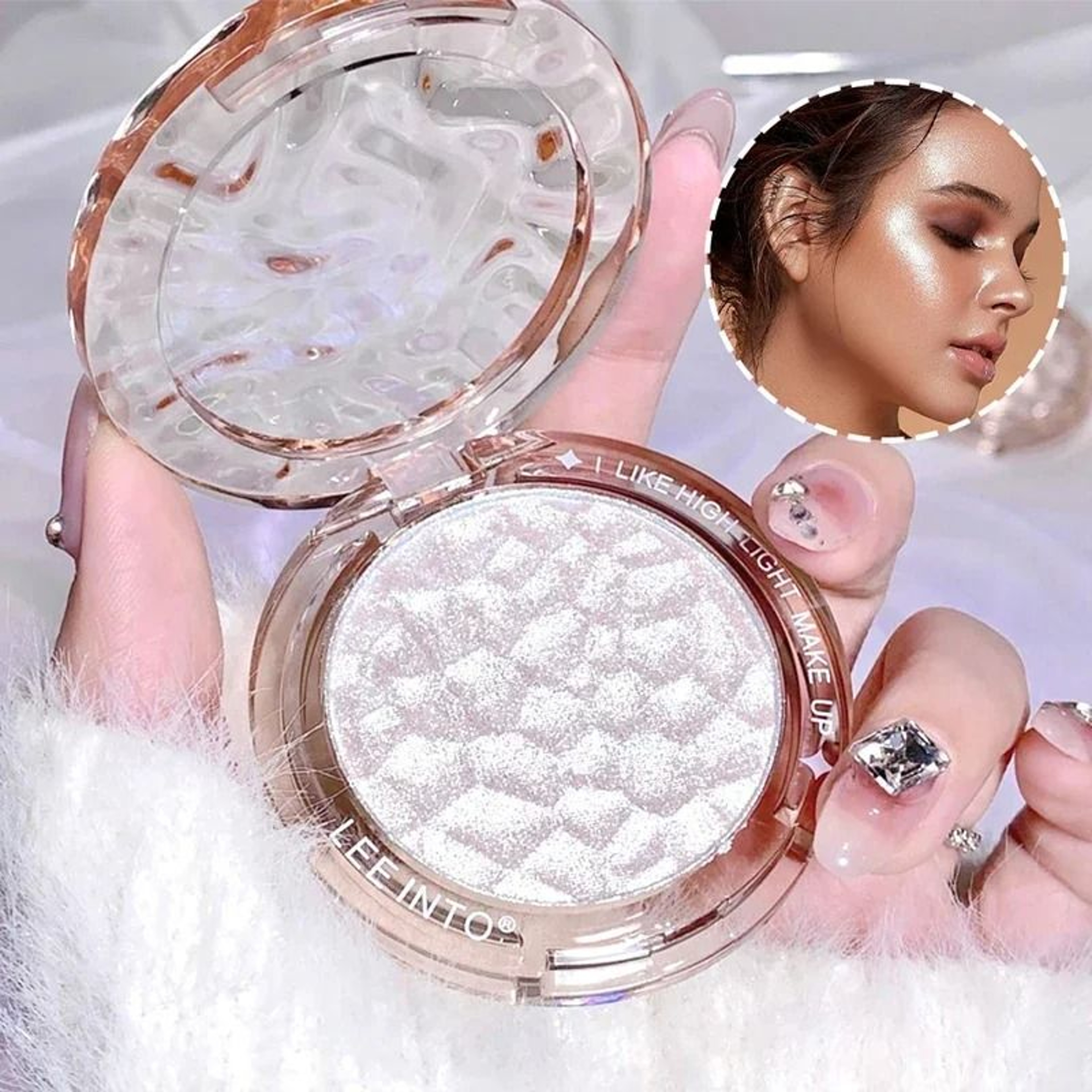 HighGloss Illuminating Palette  Professional Glitter Highlight  Contour Duo 2