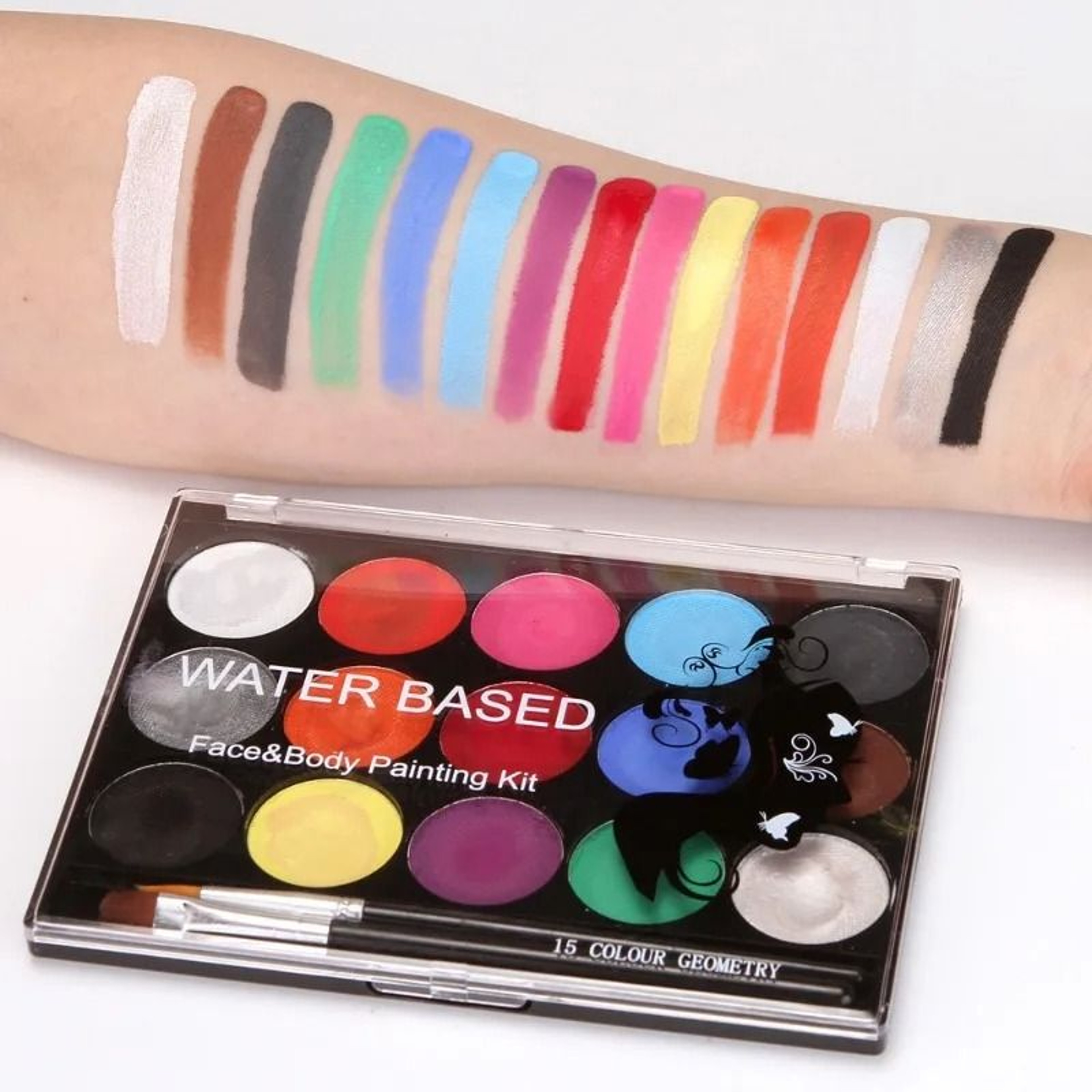 15Color Professional Face  Body Painting Kit  Vibrant NonToxic Artistry Palette 4