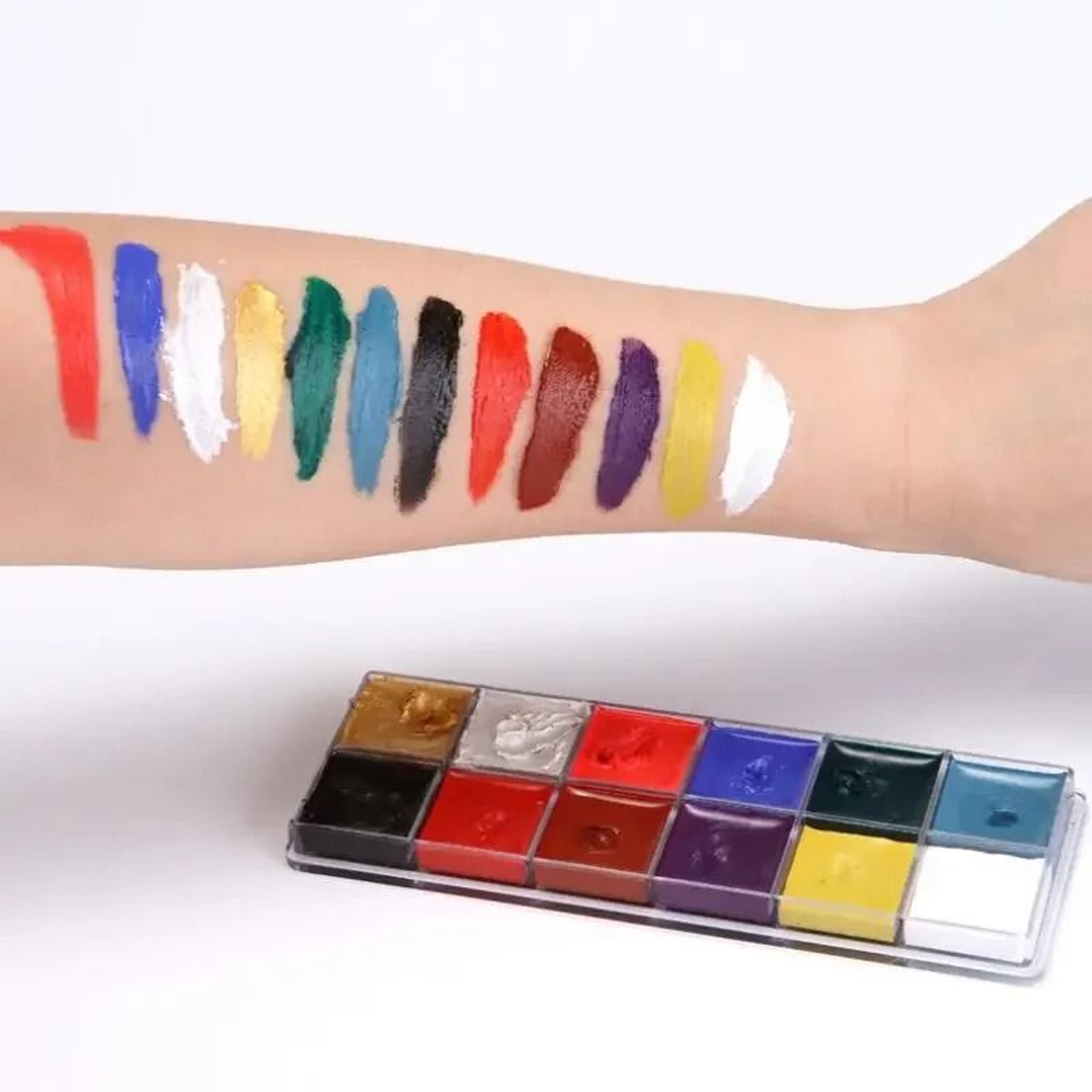 12Color Professional Face  Body Art Palette  MultiPurpose Drama  Costume Makeup 4