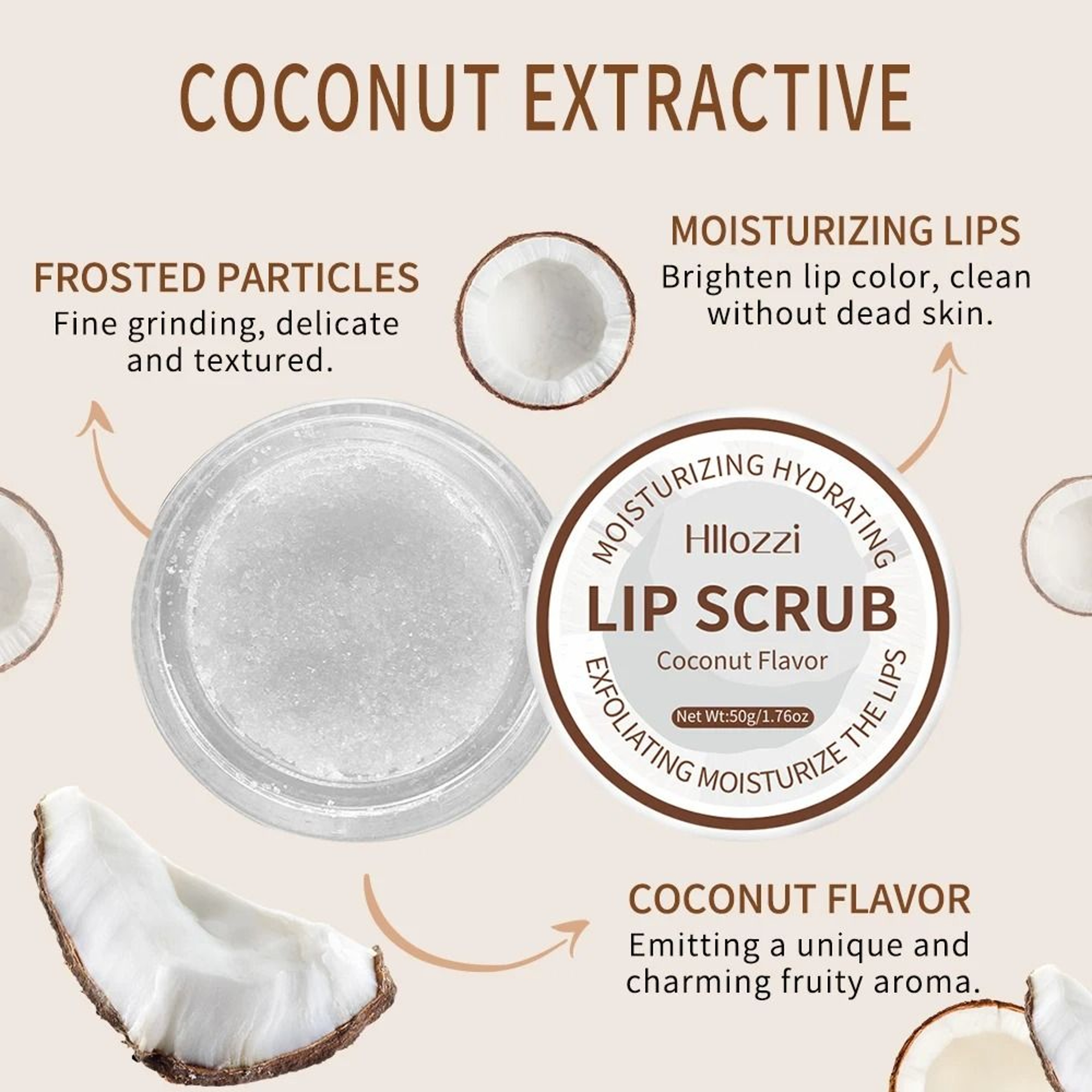 50g Jumbo Lip Scrub  Vitamin C  Jojoba Oil Hydrating Treatment 4