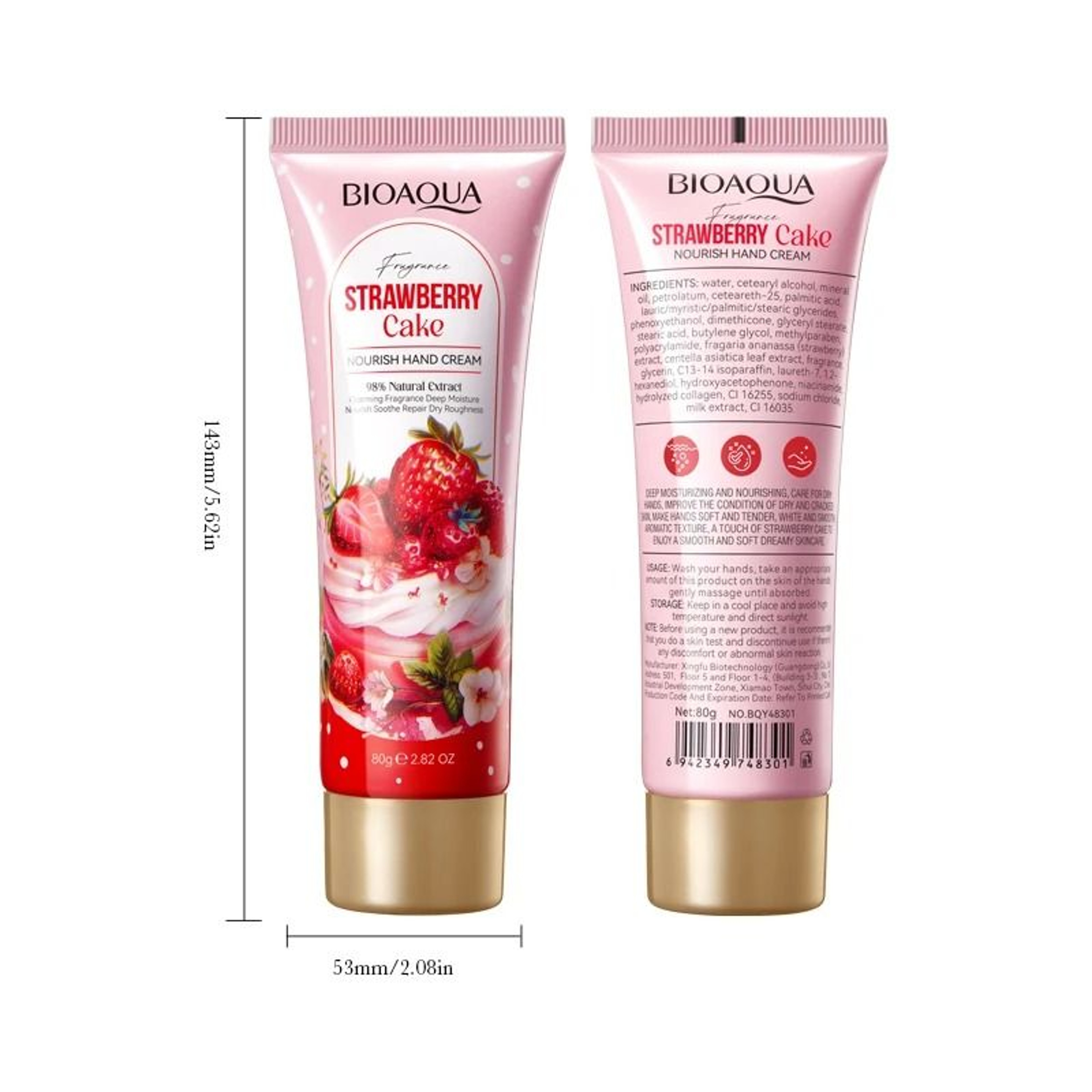 Strawberry Cake Nourishing Hand Cream  Deep Hydration  AntiChapping Therapy 3