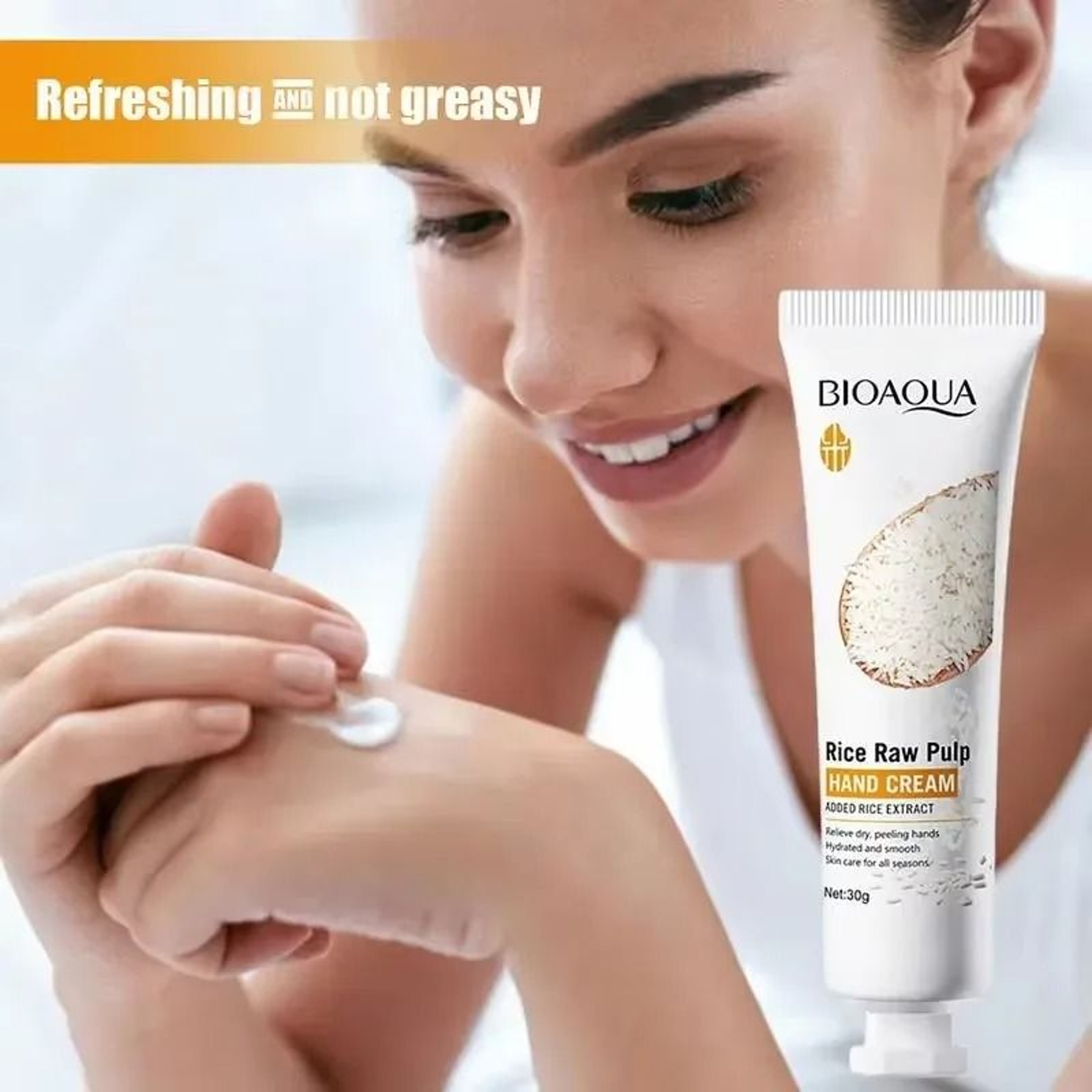 Rice Essence Rejuvenating Hand Cream  30g Volumizing  Brightening Therapy 1