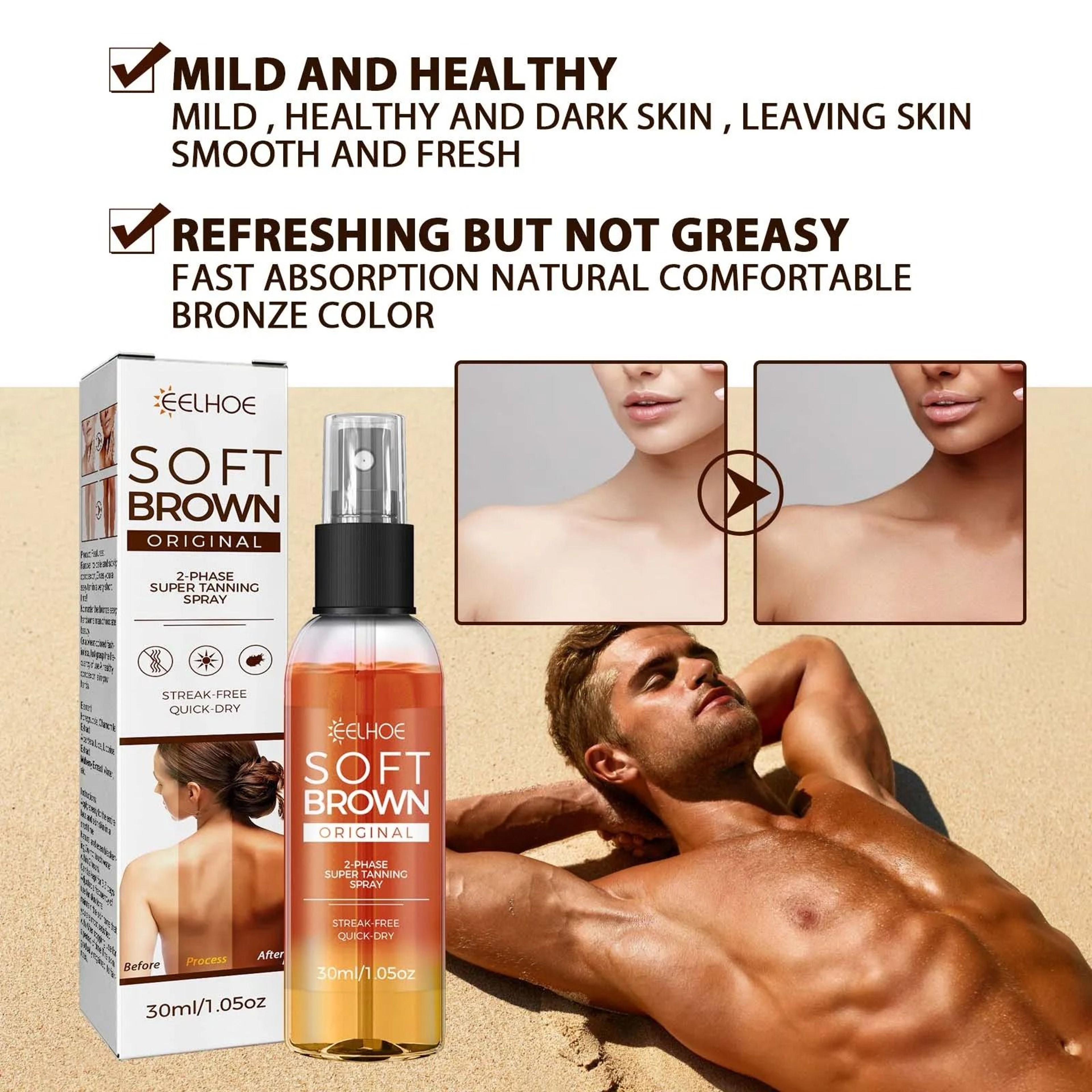 Darker Natural Tanning Spray  HighIntensity Sunless Booster  Bronzer 4