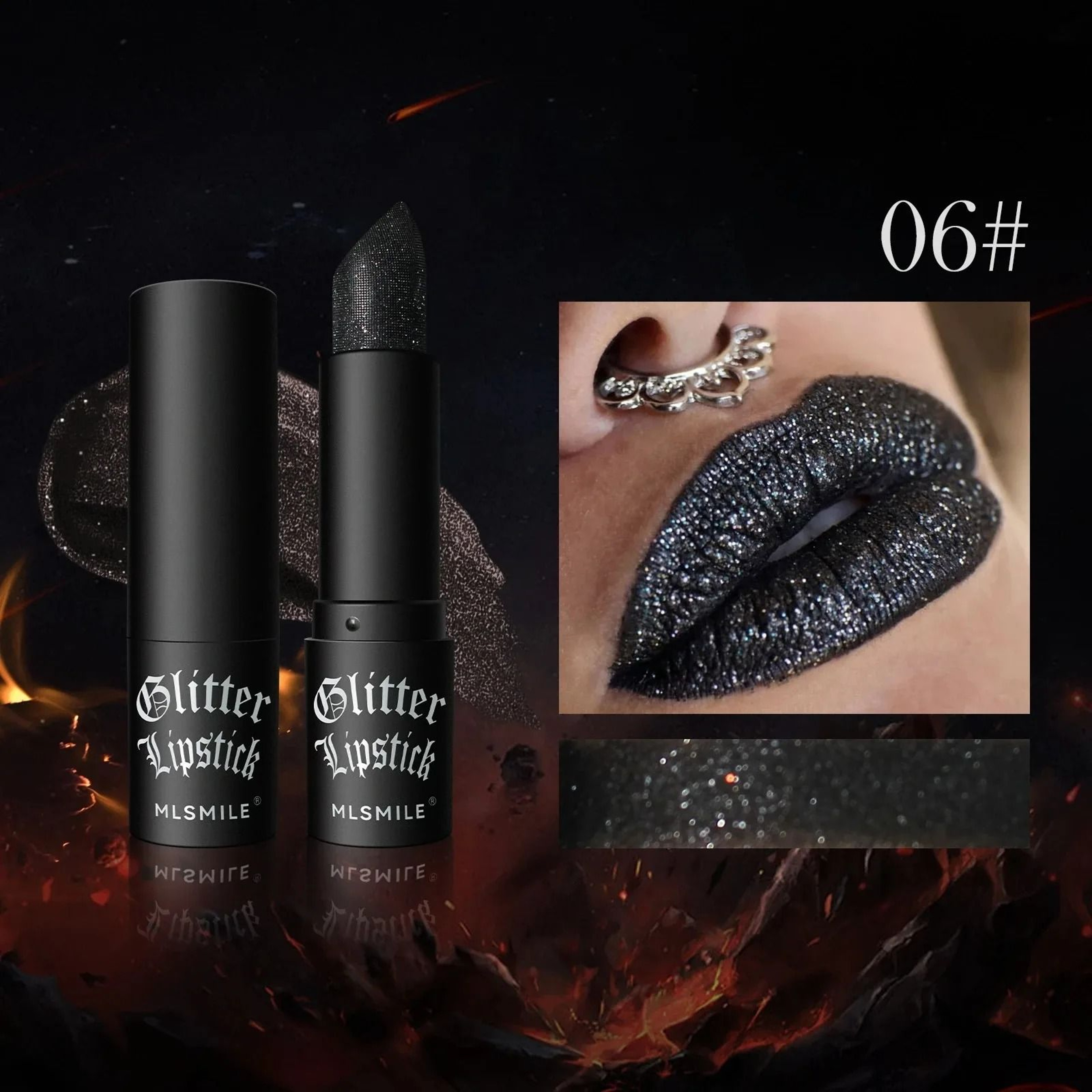 Diamond Shimmer Matte Glitter Lipstick 10