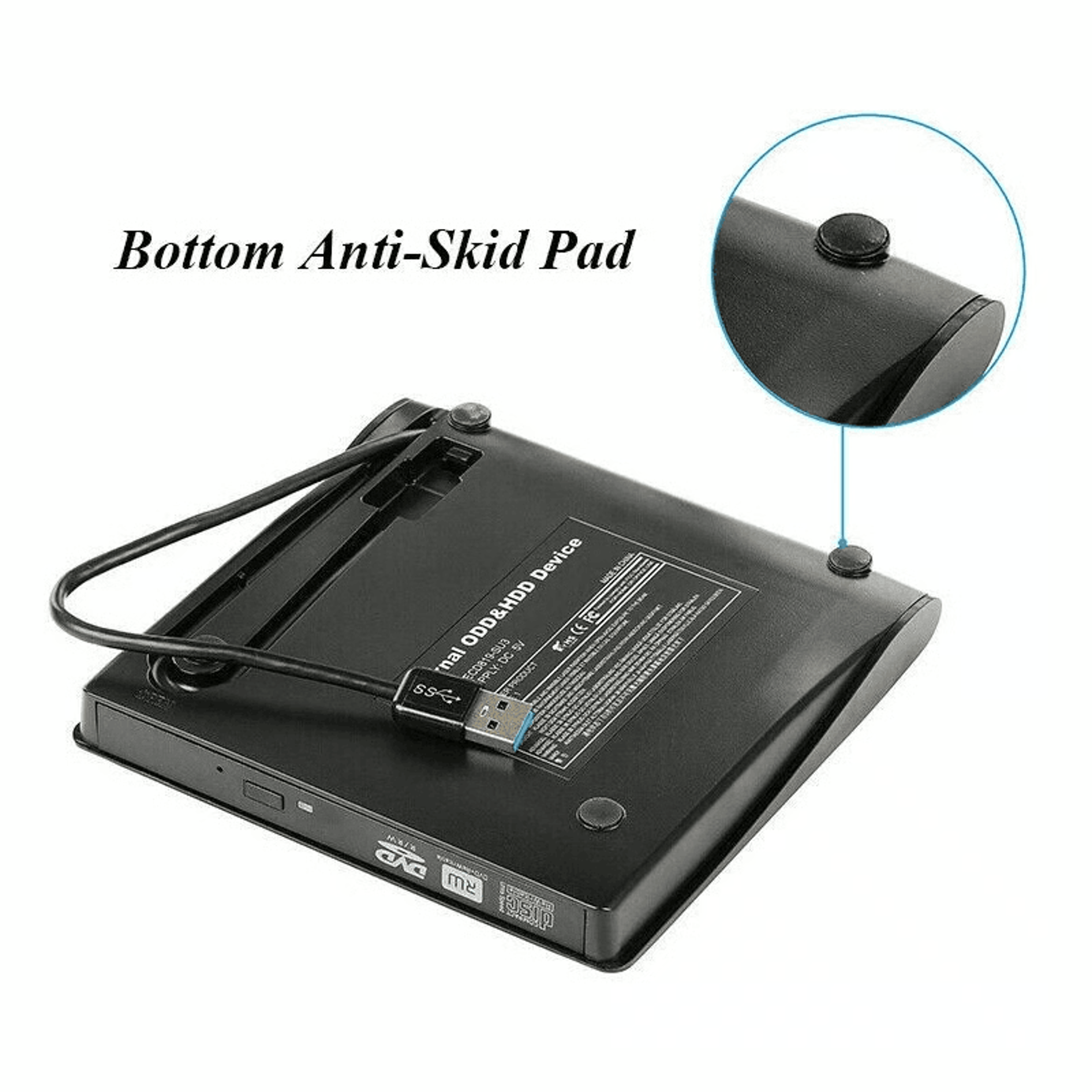 Portable USB 30 CD DVD RW Drive Writer  HighSpeed External Disc Burner  Player 2