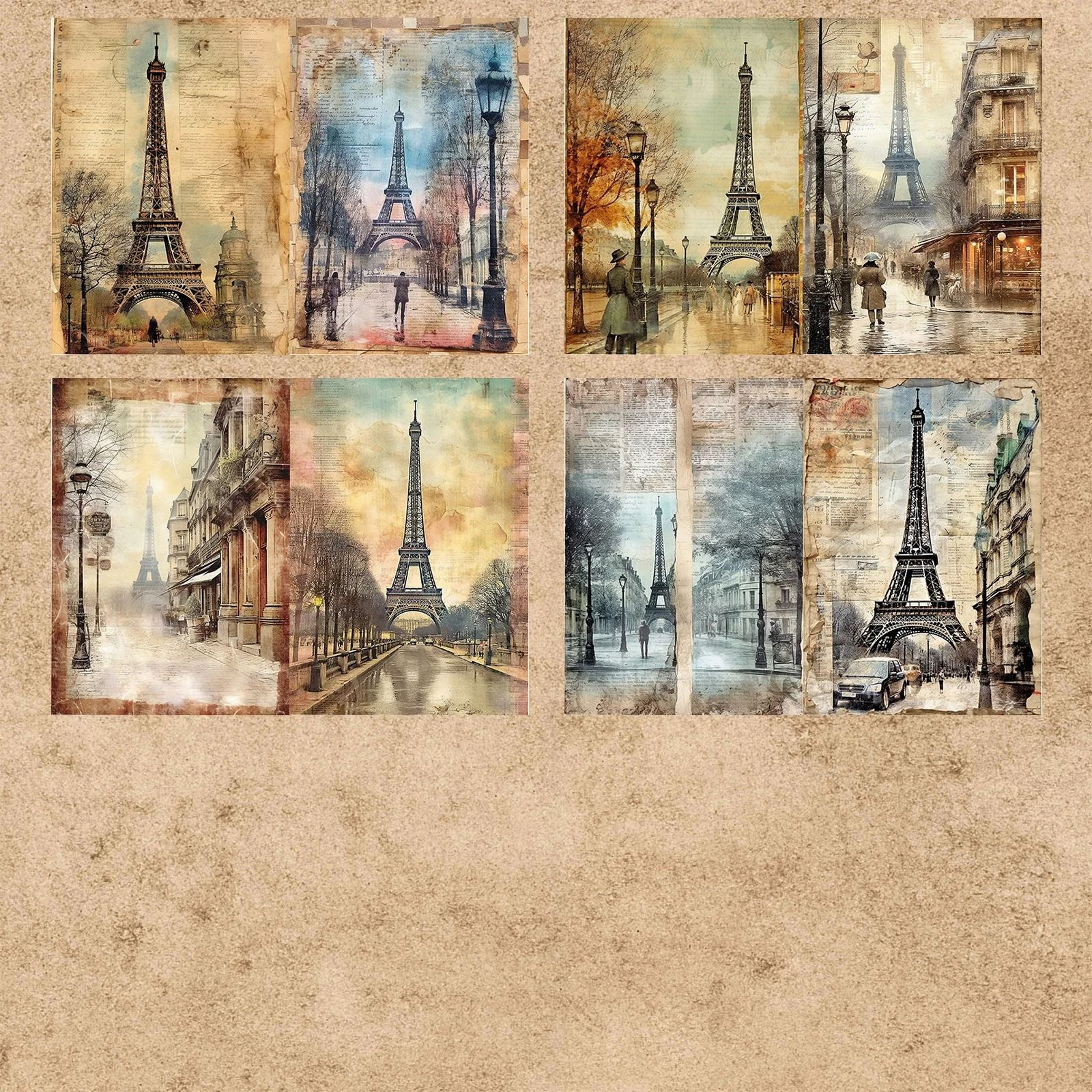 Retro Architecture  Botanical Vintage Journaling Sheets 1