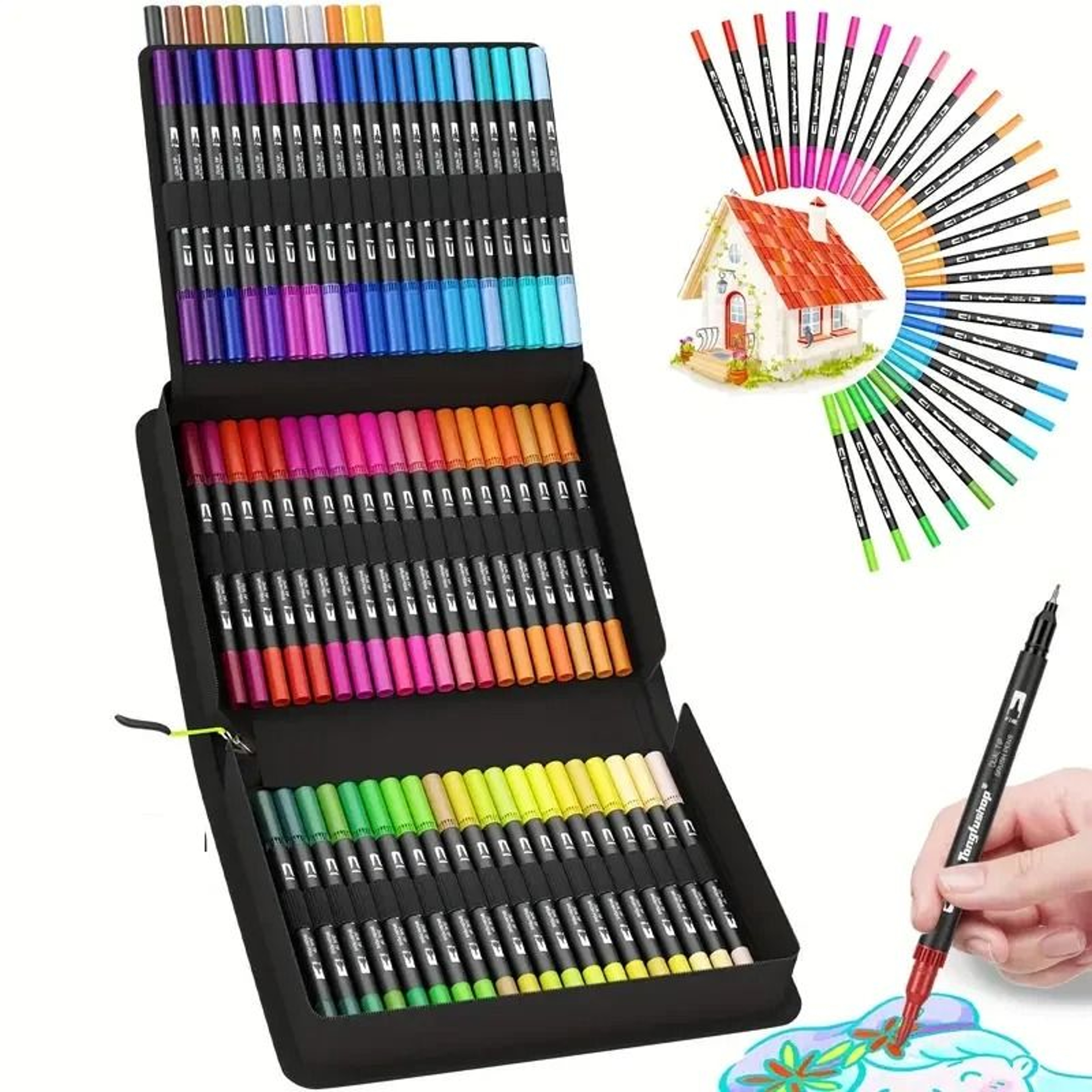 DualTip Art  Coloring Brush Marker Set 6