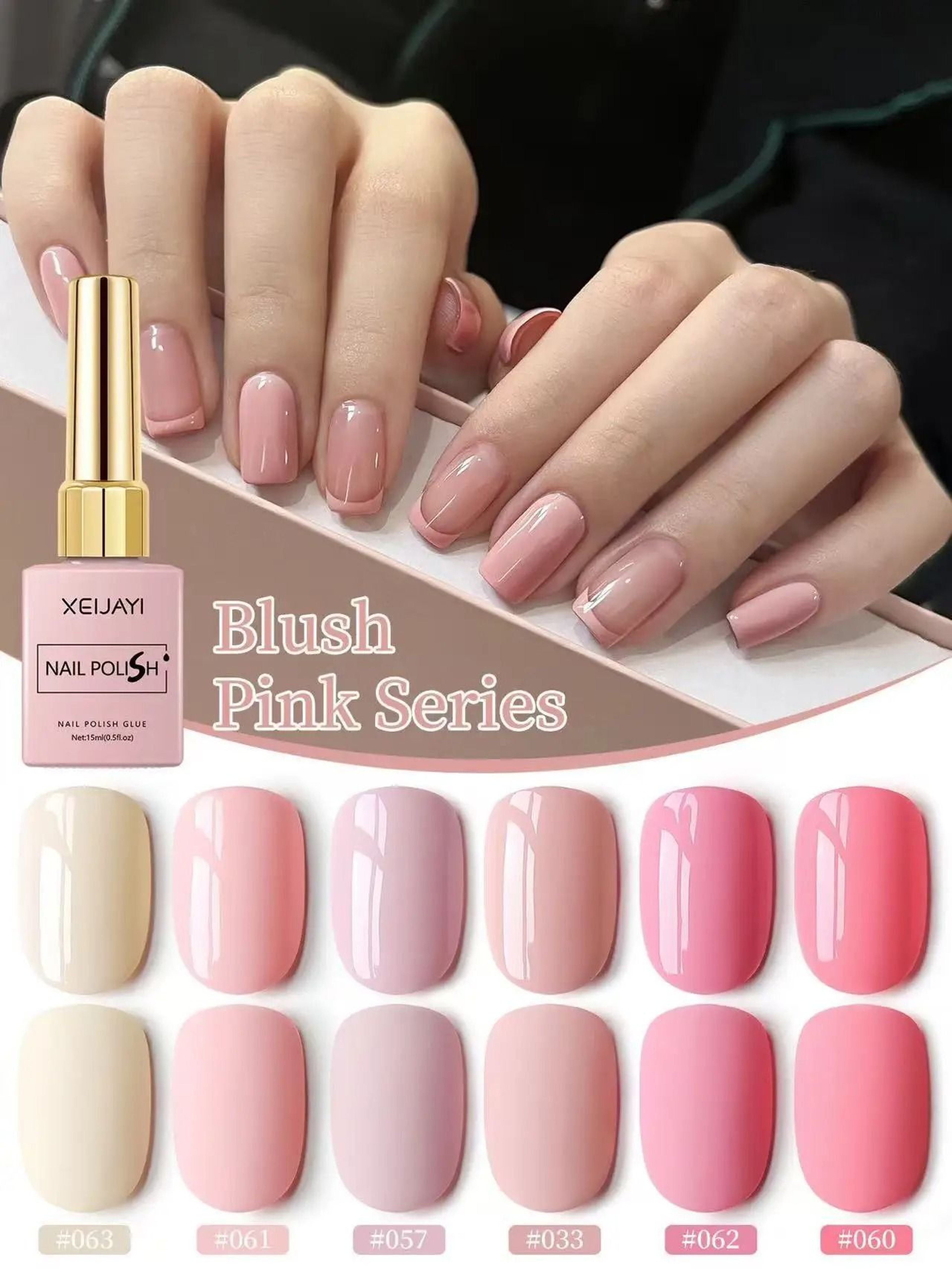 LongLasting Pink Gel Nail Polish 1