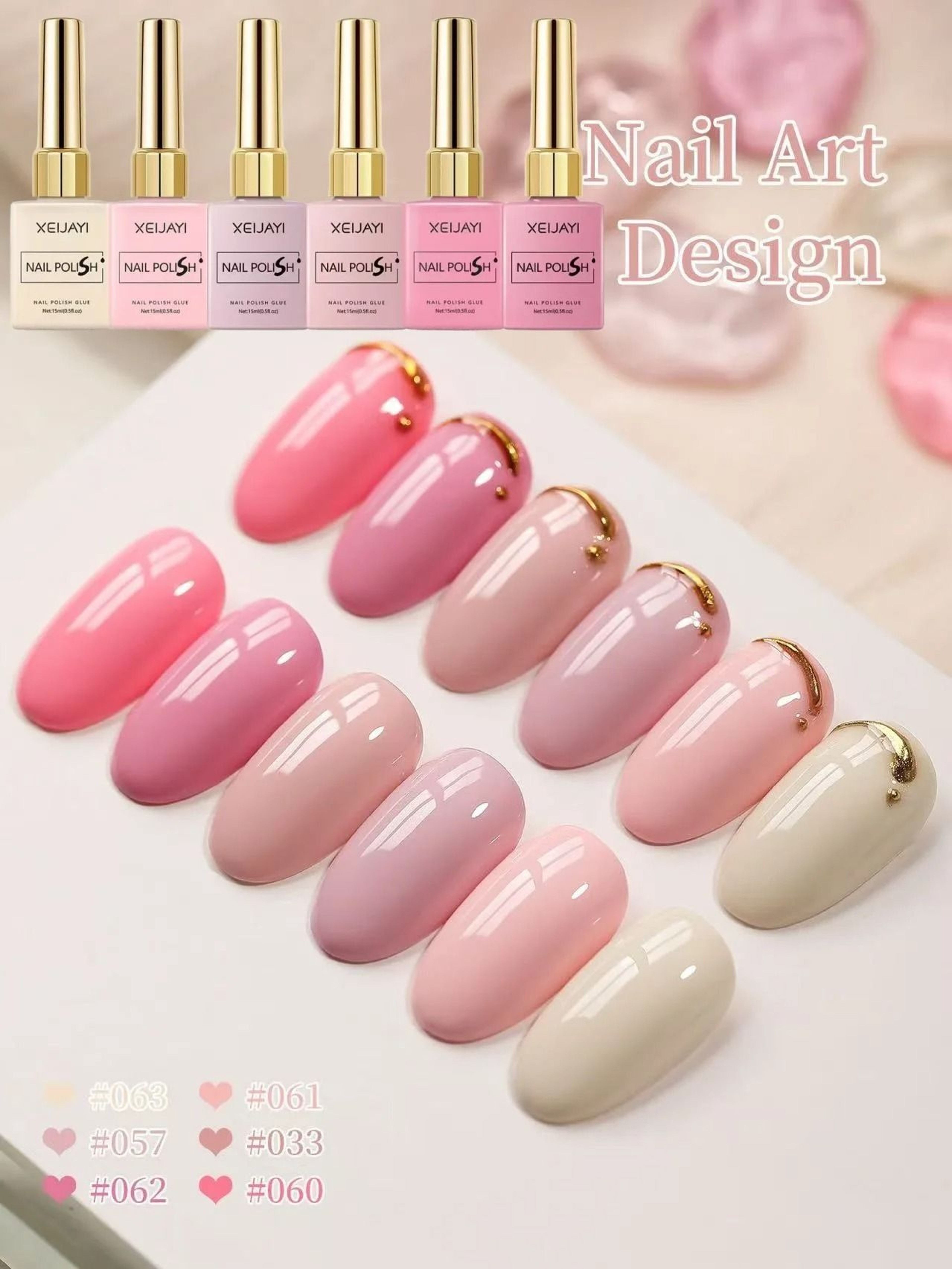 LongLasting Pink Gel Nail Polish 3