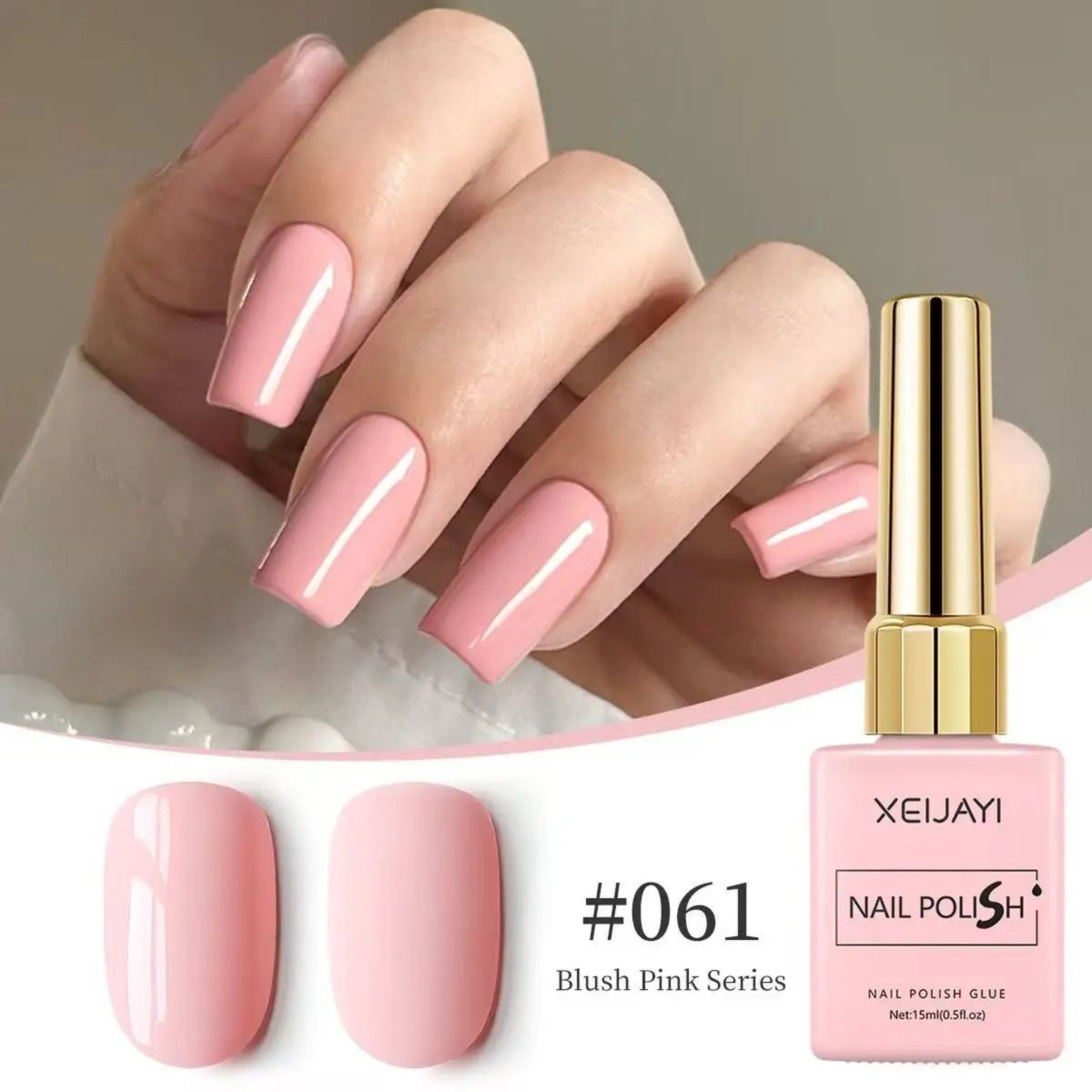 LongLasting Pink Gel Nail Polish 6