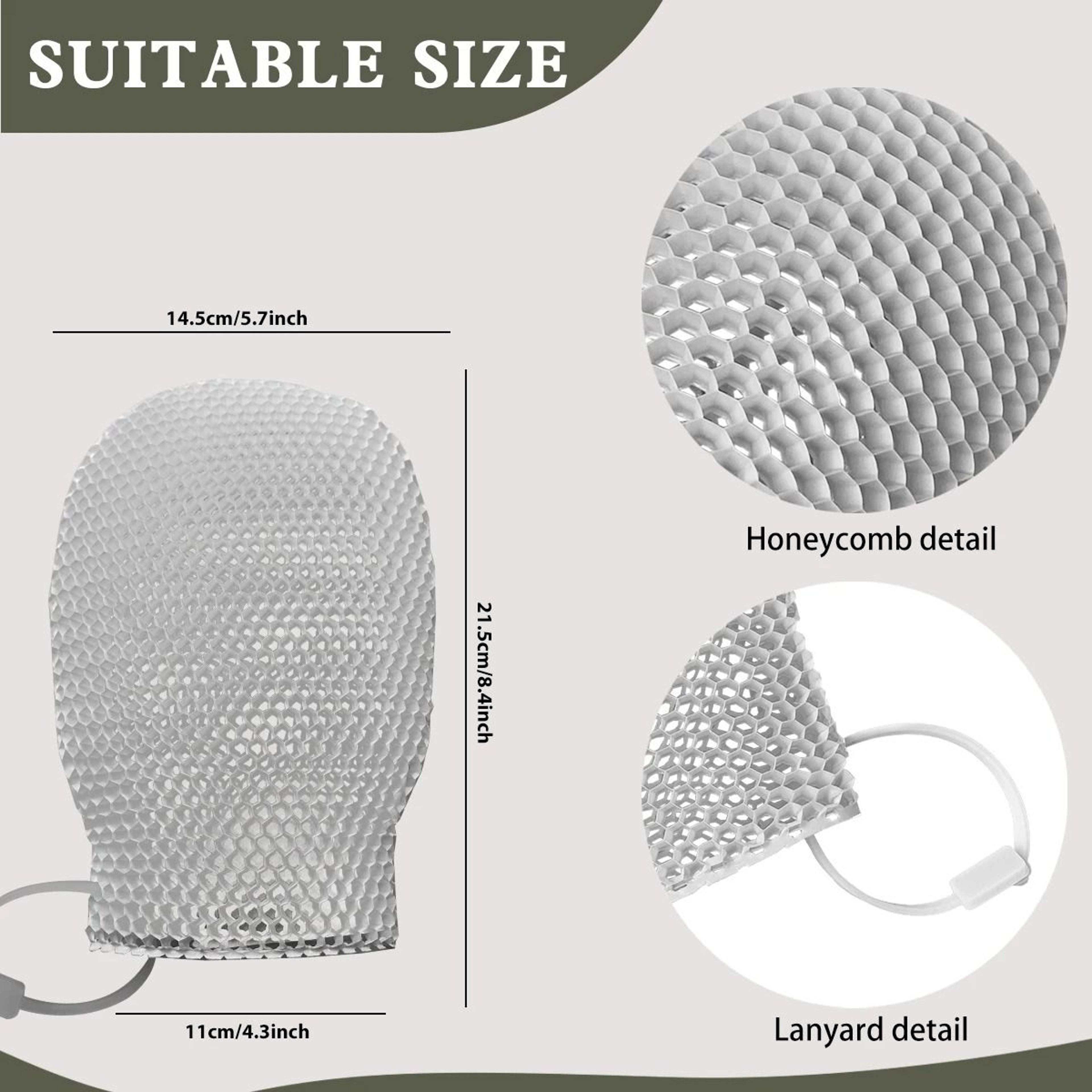 Honeycomb TPU Gentle Scrubbing Gloves 11