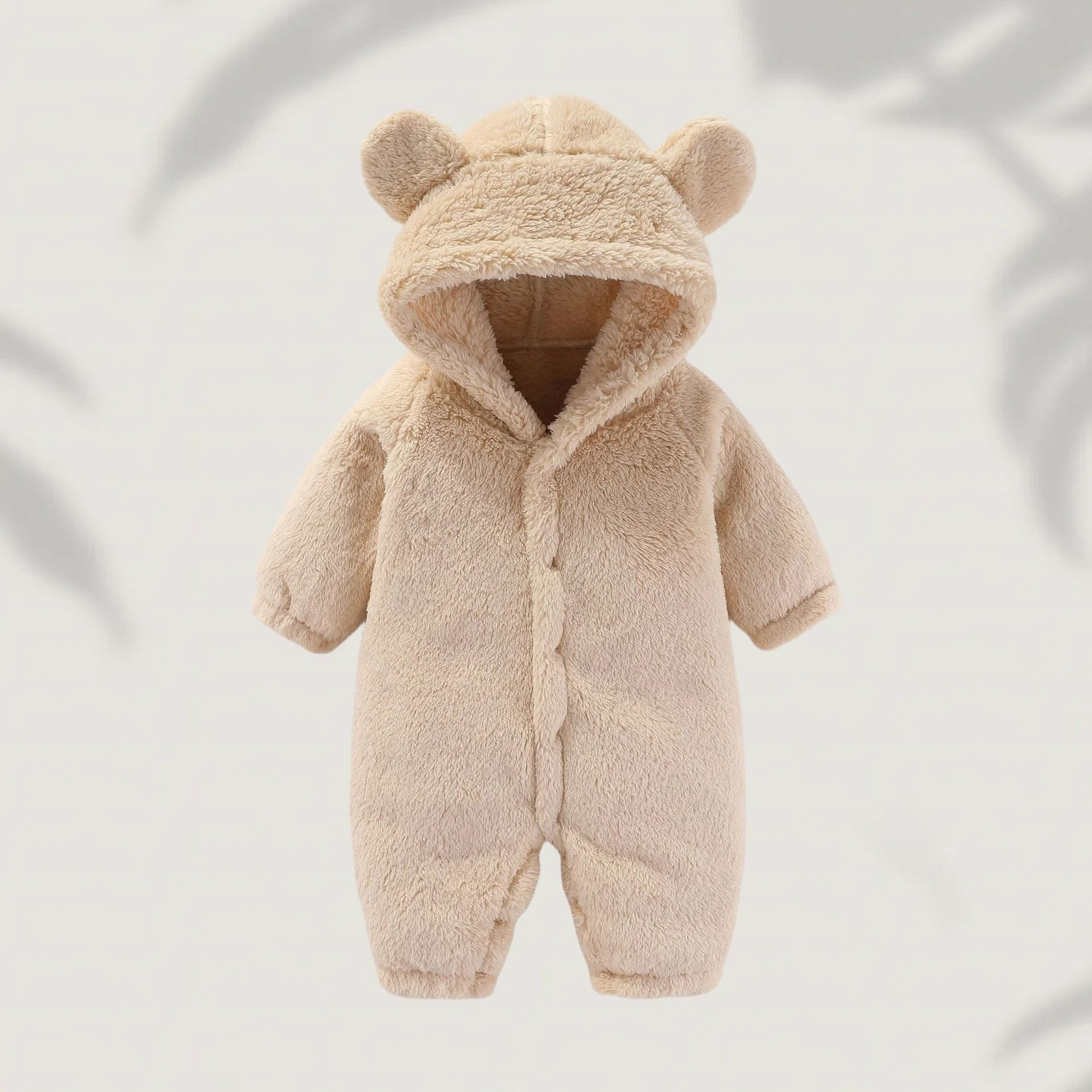 Winter Warm Fleece Bear Ear Romper 6