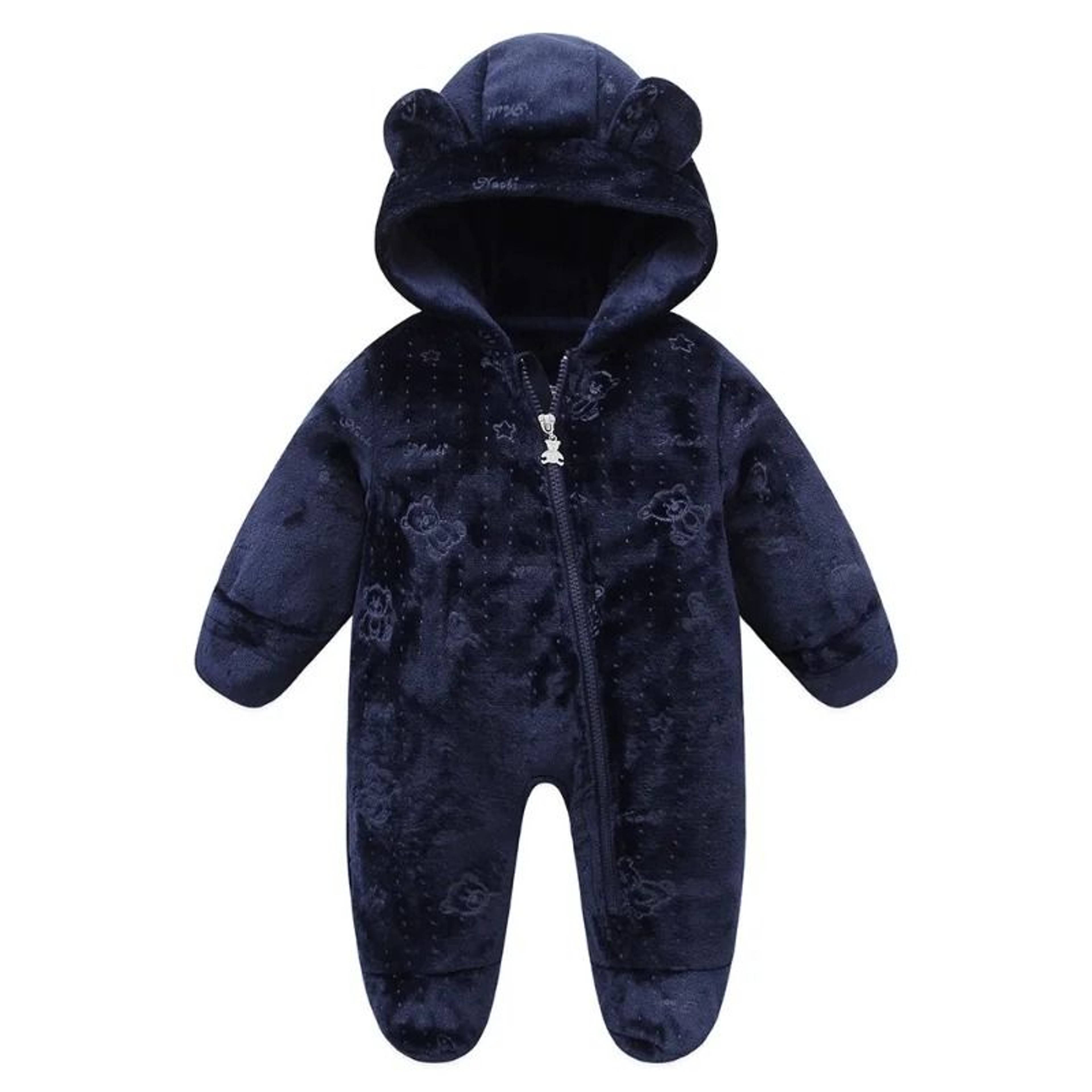 Thickened Fleece Bear Paw Star Jumpsuit 9