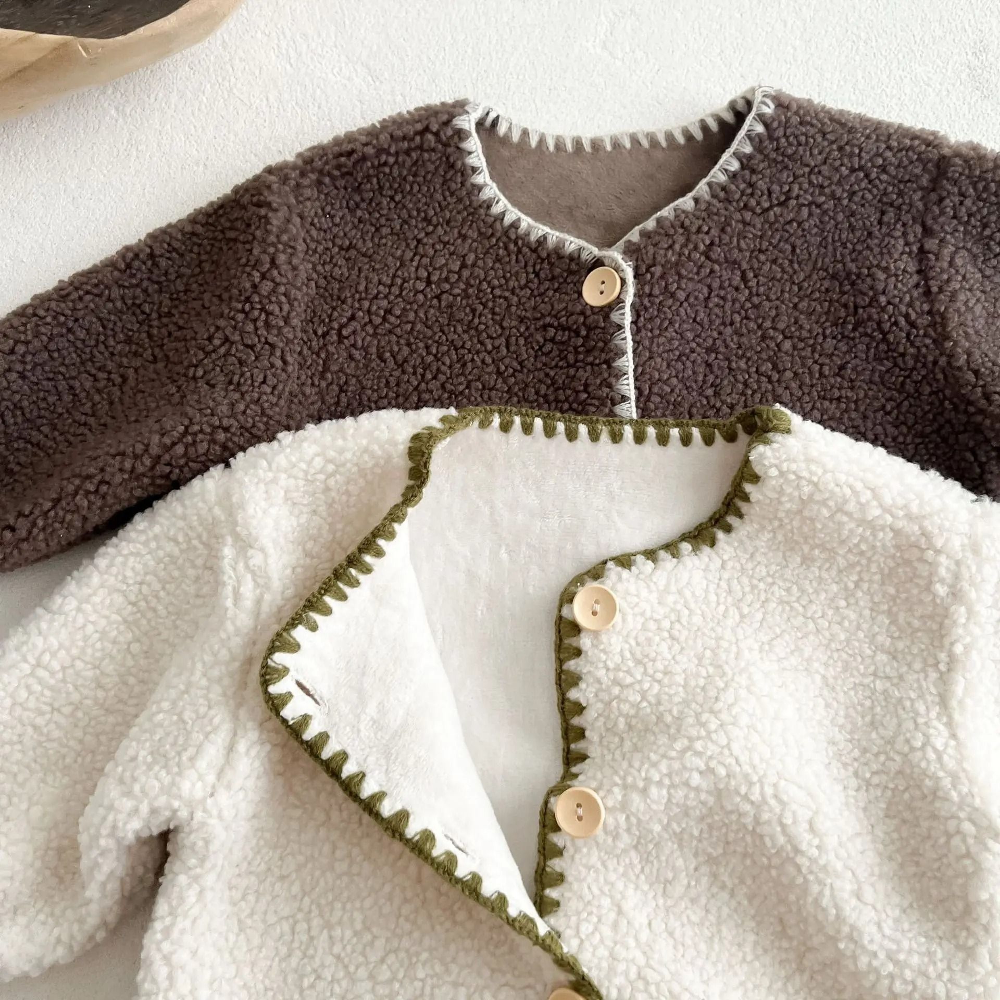 Winter ShellStitch FleeceLined Baby Romper 1