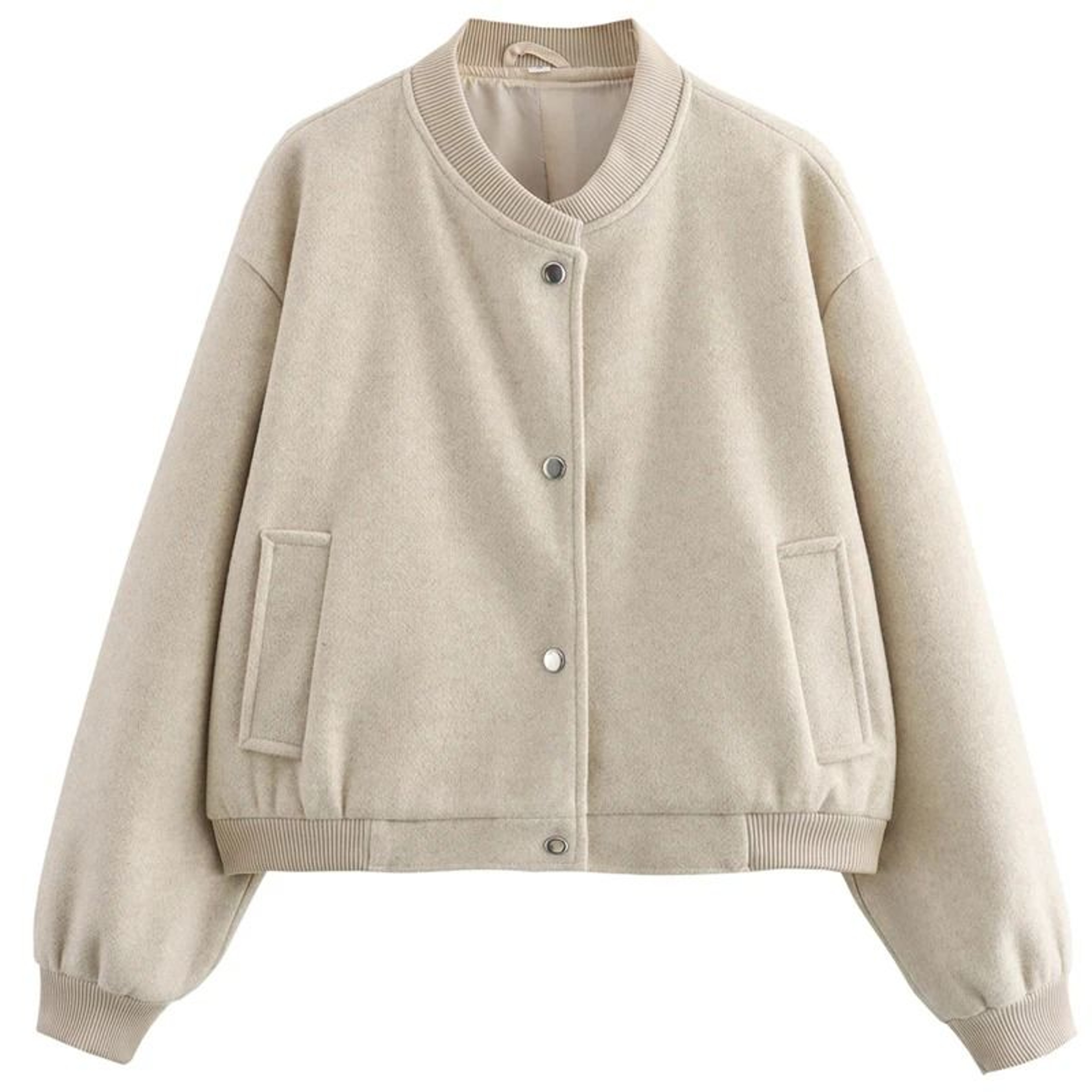 Soft Tweed Crop Bomber Jacket 7