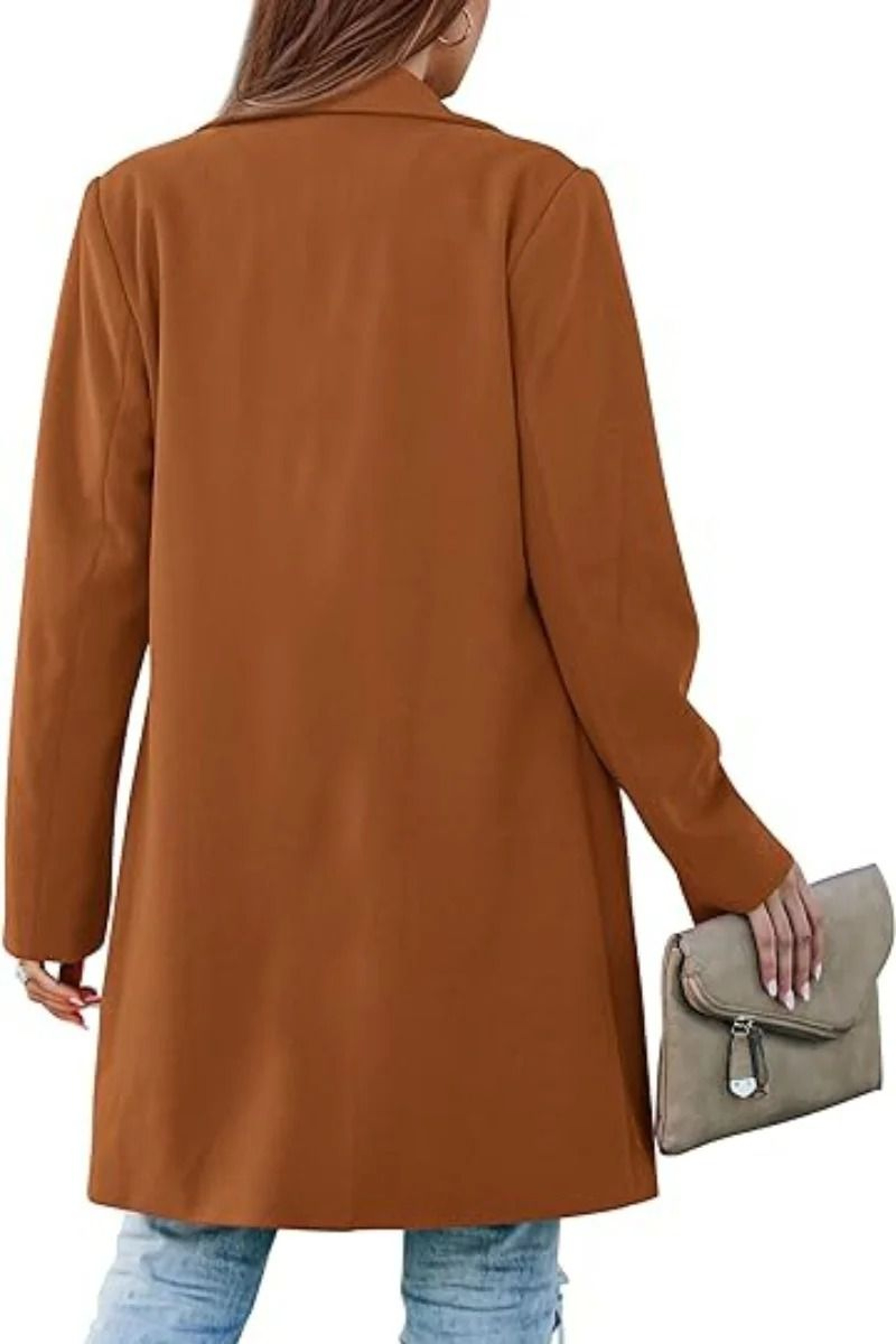 Elegant DoubleBreasted Winter Wool Blend Coat 9