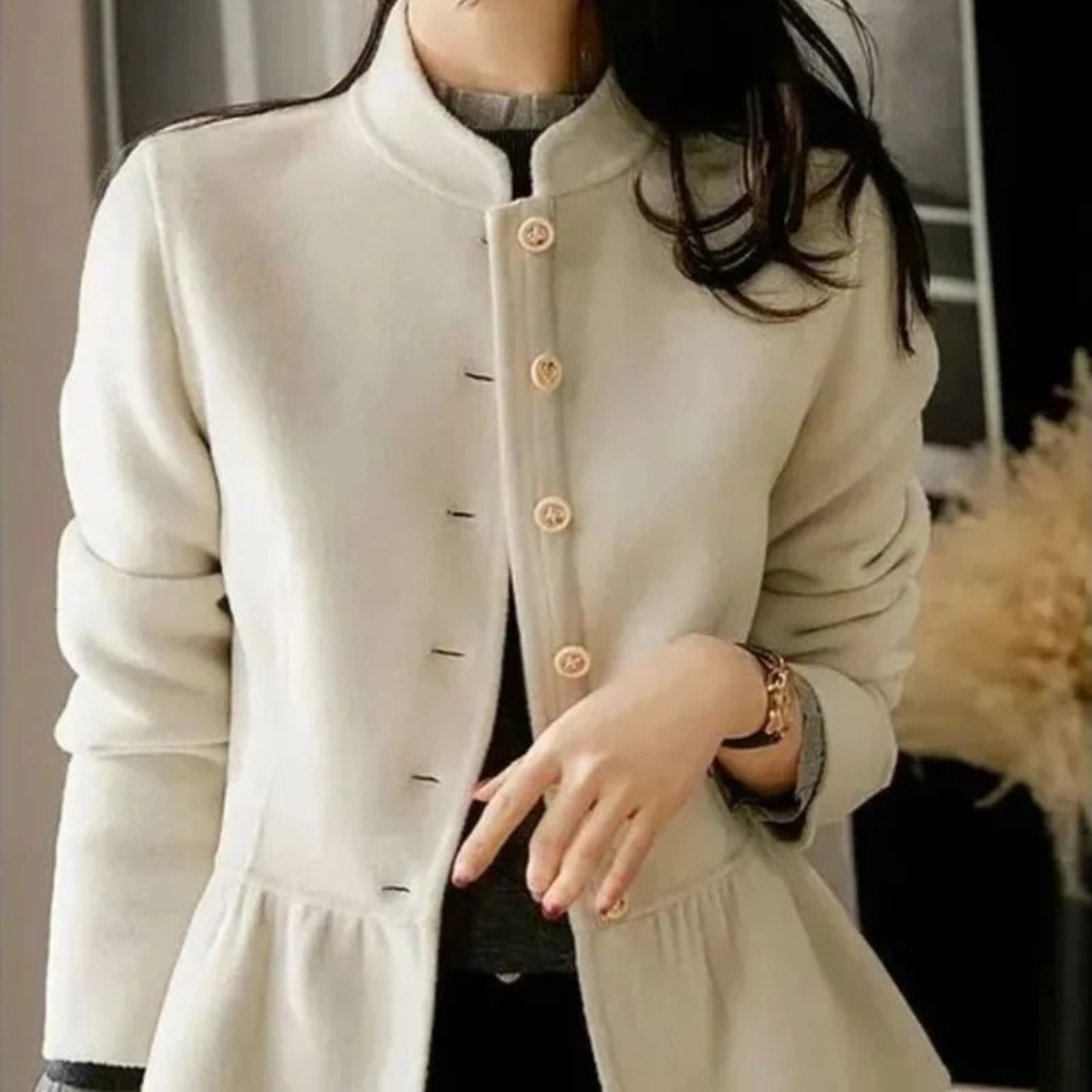Executive SlimFit Luxury Wool Blend Short Coat 1