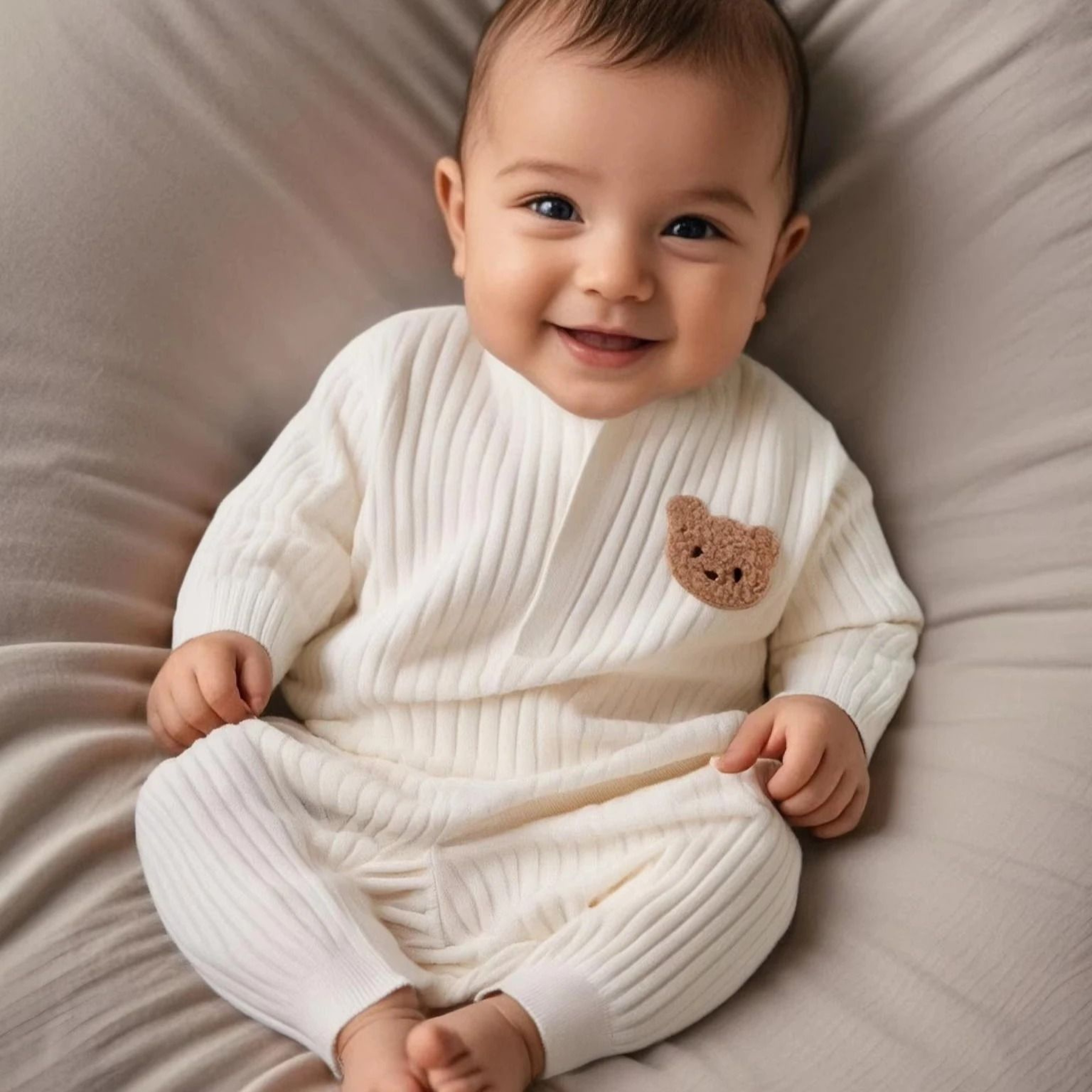 Essential 100 Cotton LongSleeve Baby Romper 0
