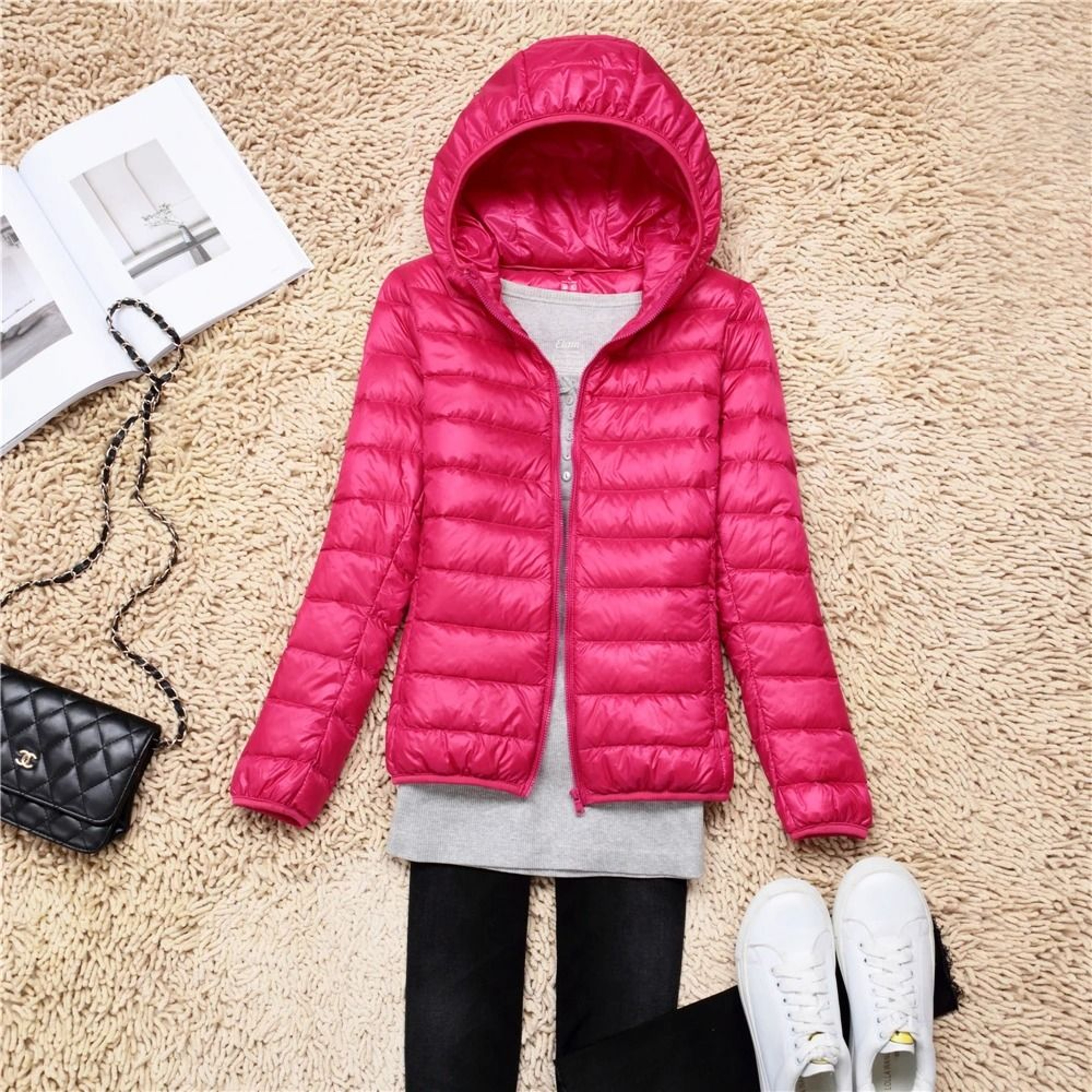 Ultra Lightweight Packable Hooded Puffer Jacket 19