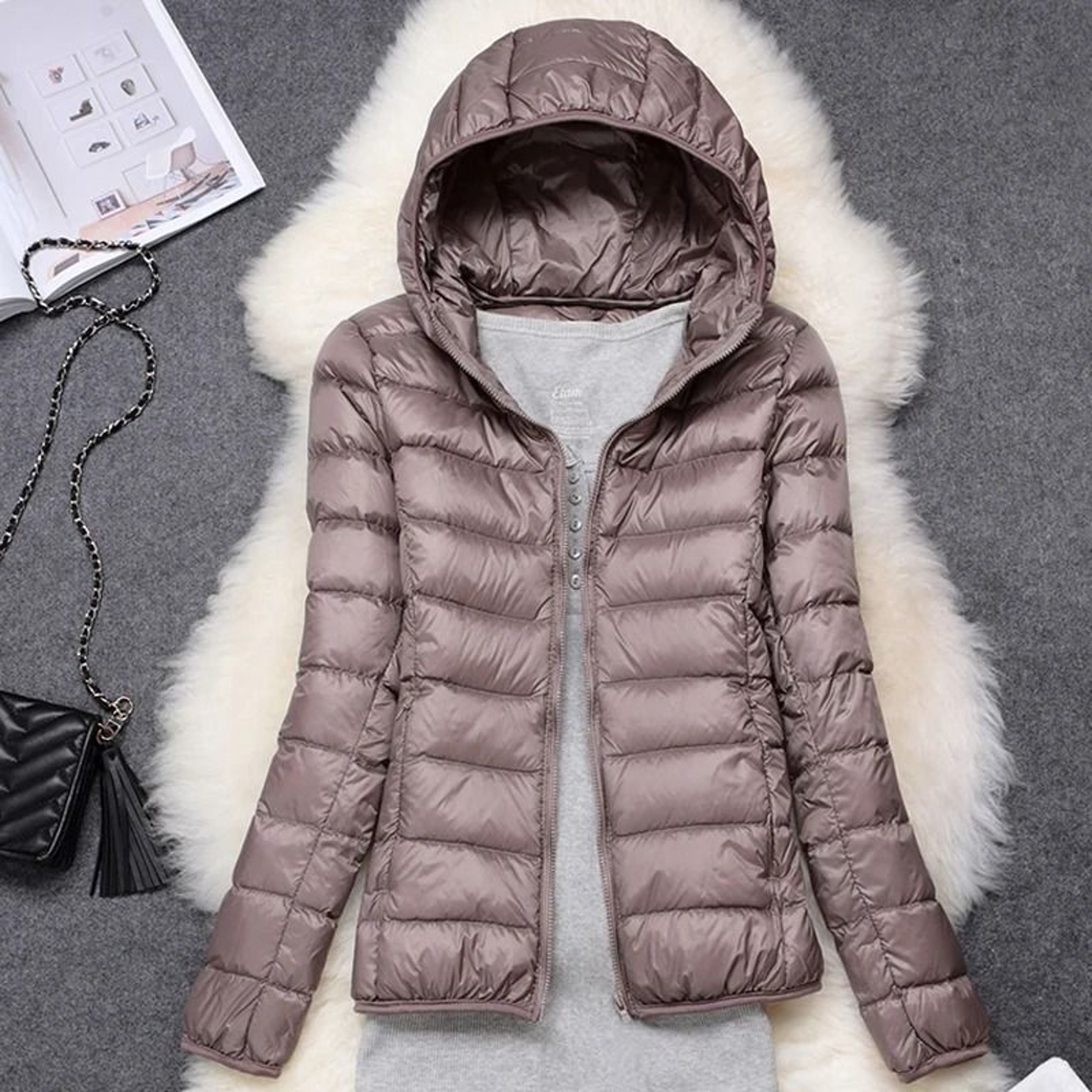 Ultra Lightweight Packable Hooded Puffer Jacket 4