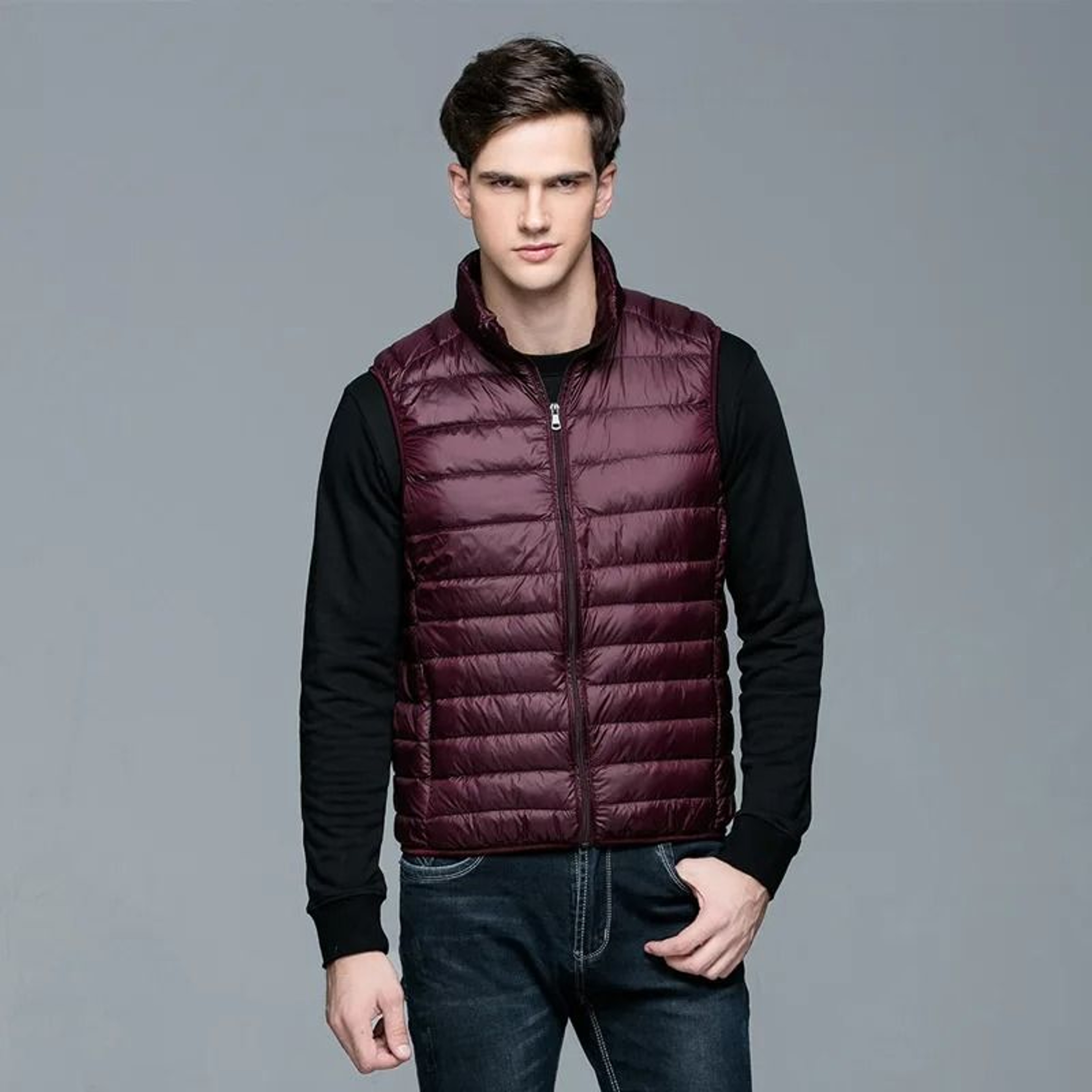 Mens Premium 90 White Duck Down Portable Vest 11