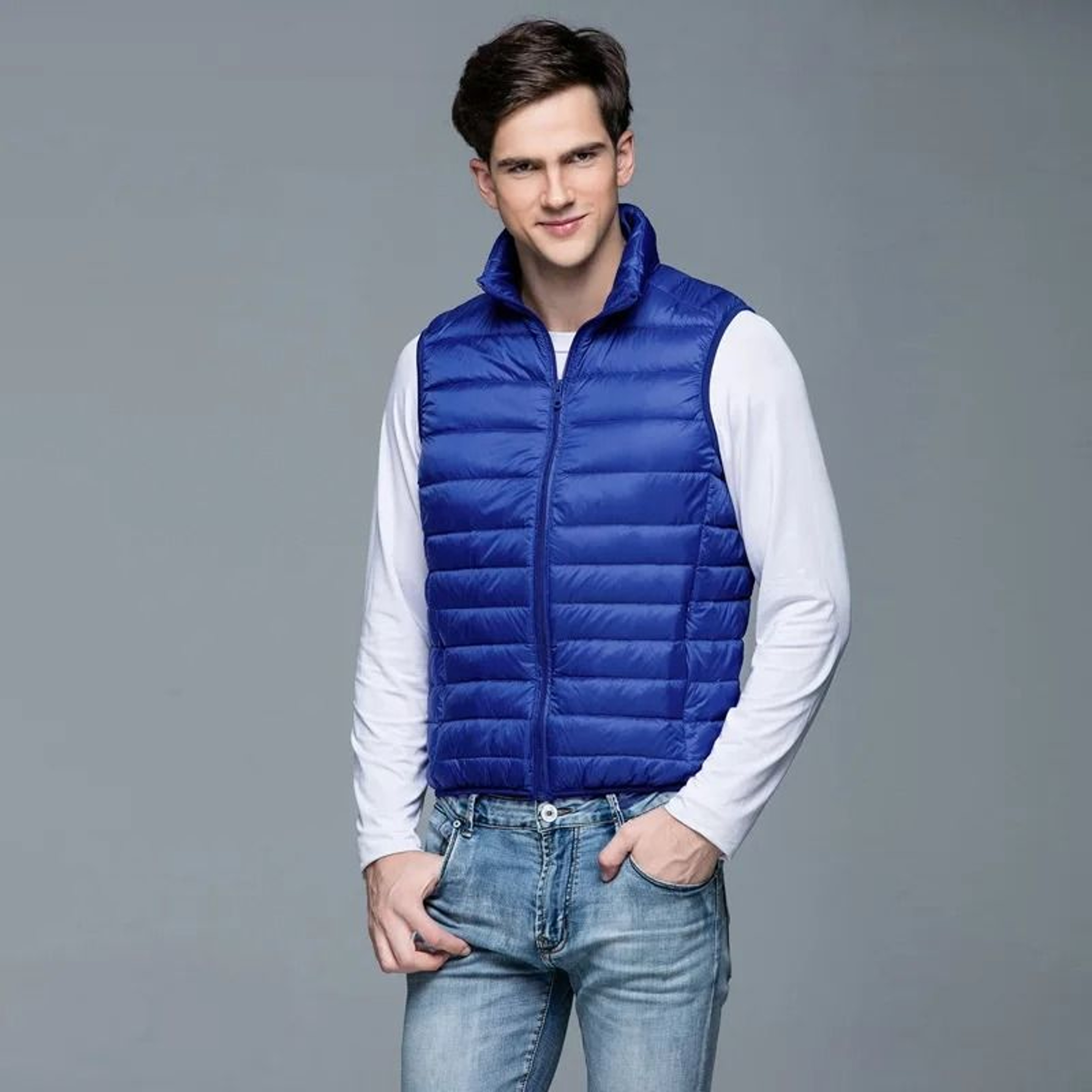 Mens Premium 90 White Duck Down Portable Vest 8