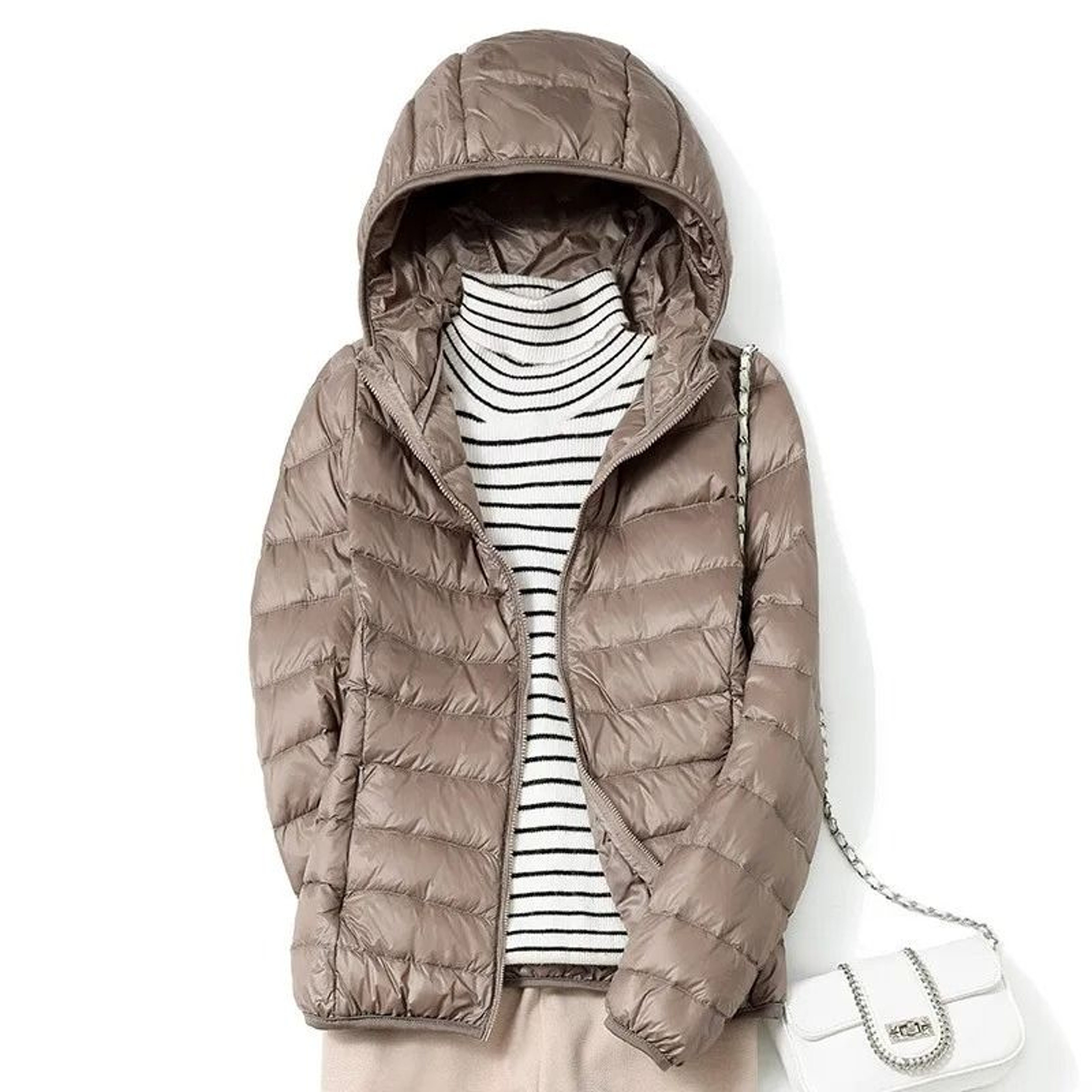 Womens Sweet Style Ultralight Packable Puffer 3