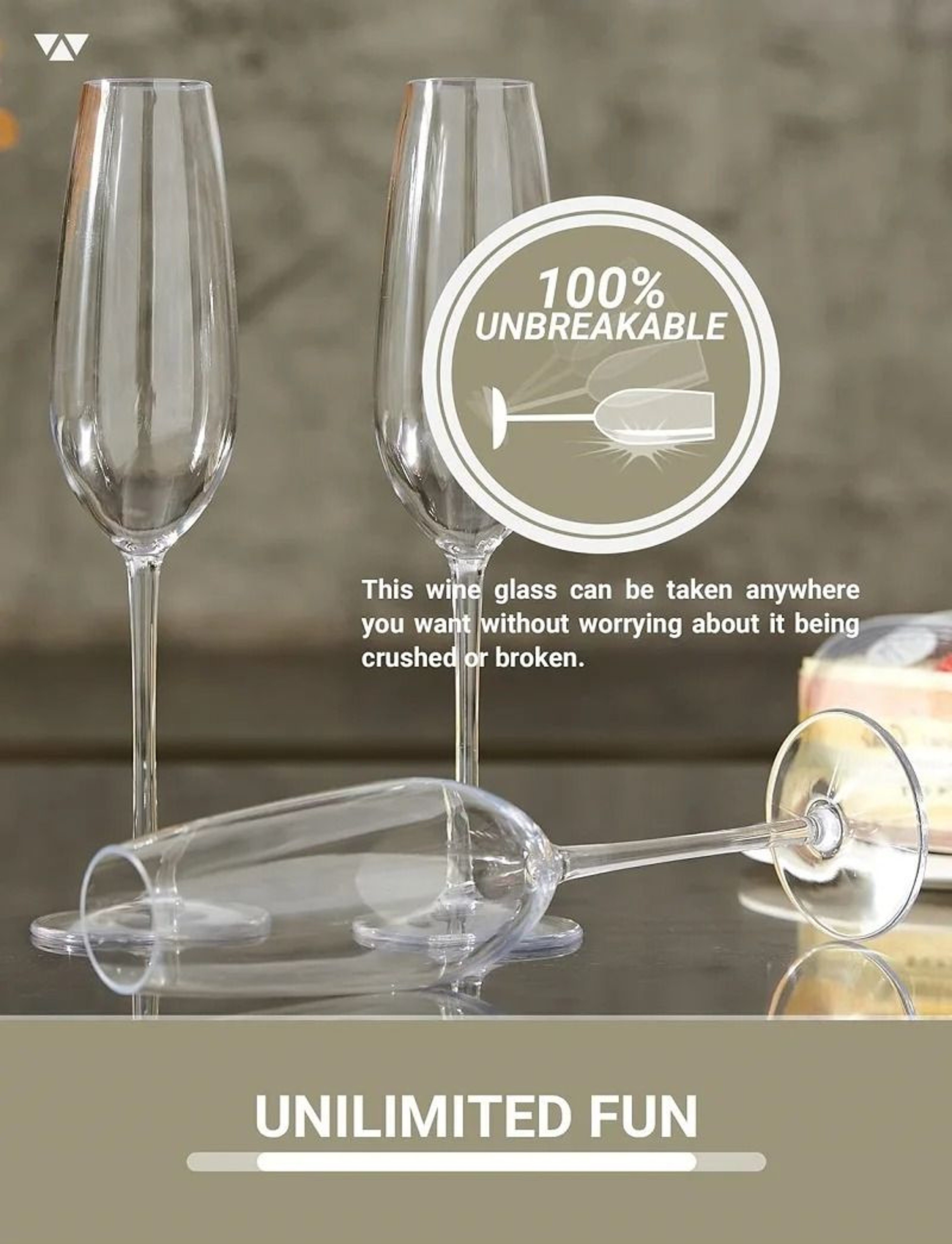 2Piece Shatterproof Tritan Champagne Flute Set 3