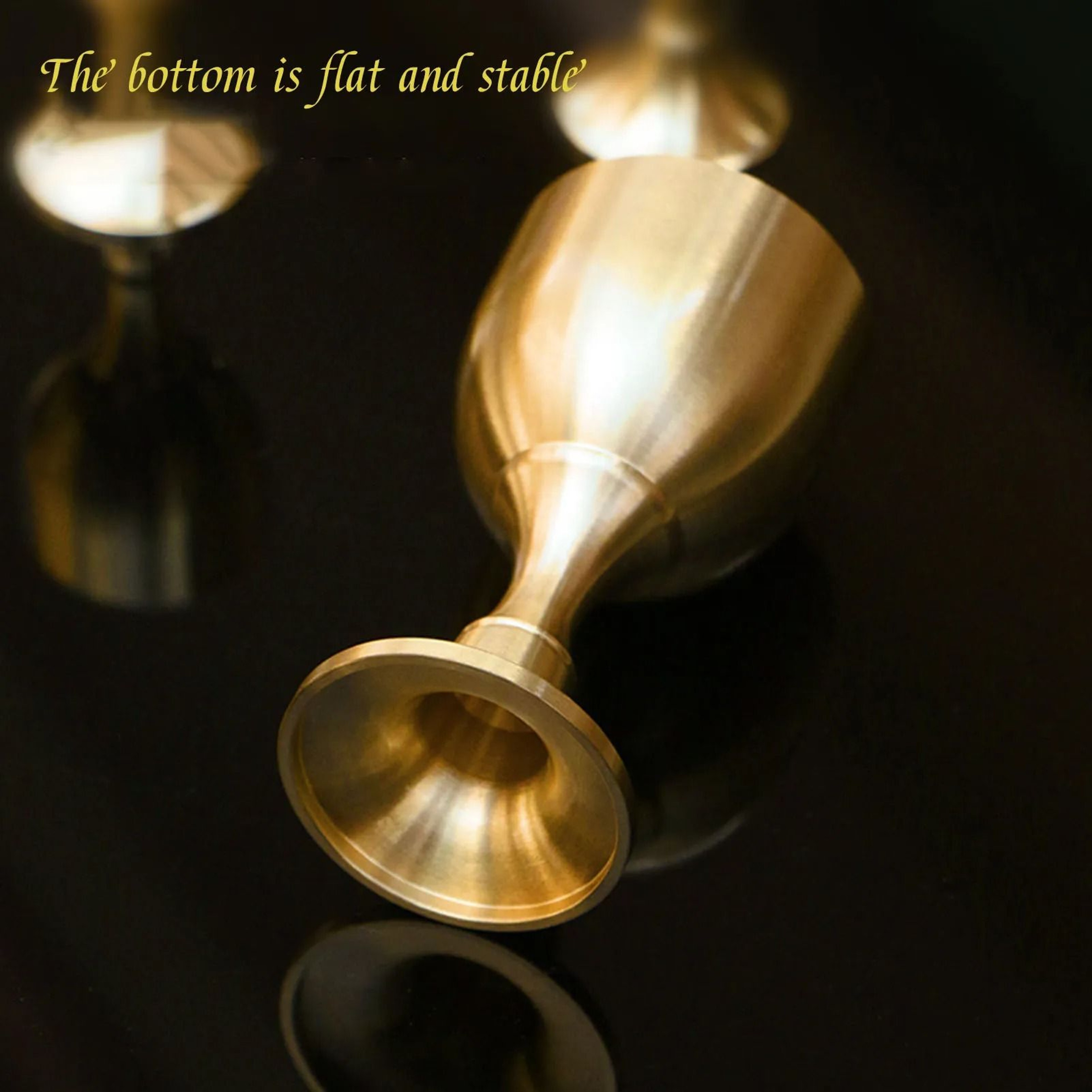 Pure Copper Chalice Cup  Artisanal Brass Beverage Goblet 4