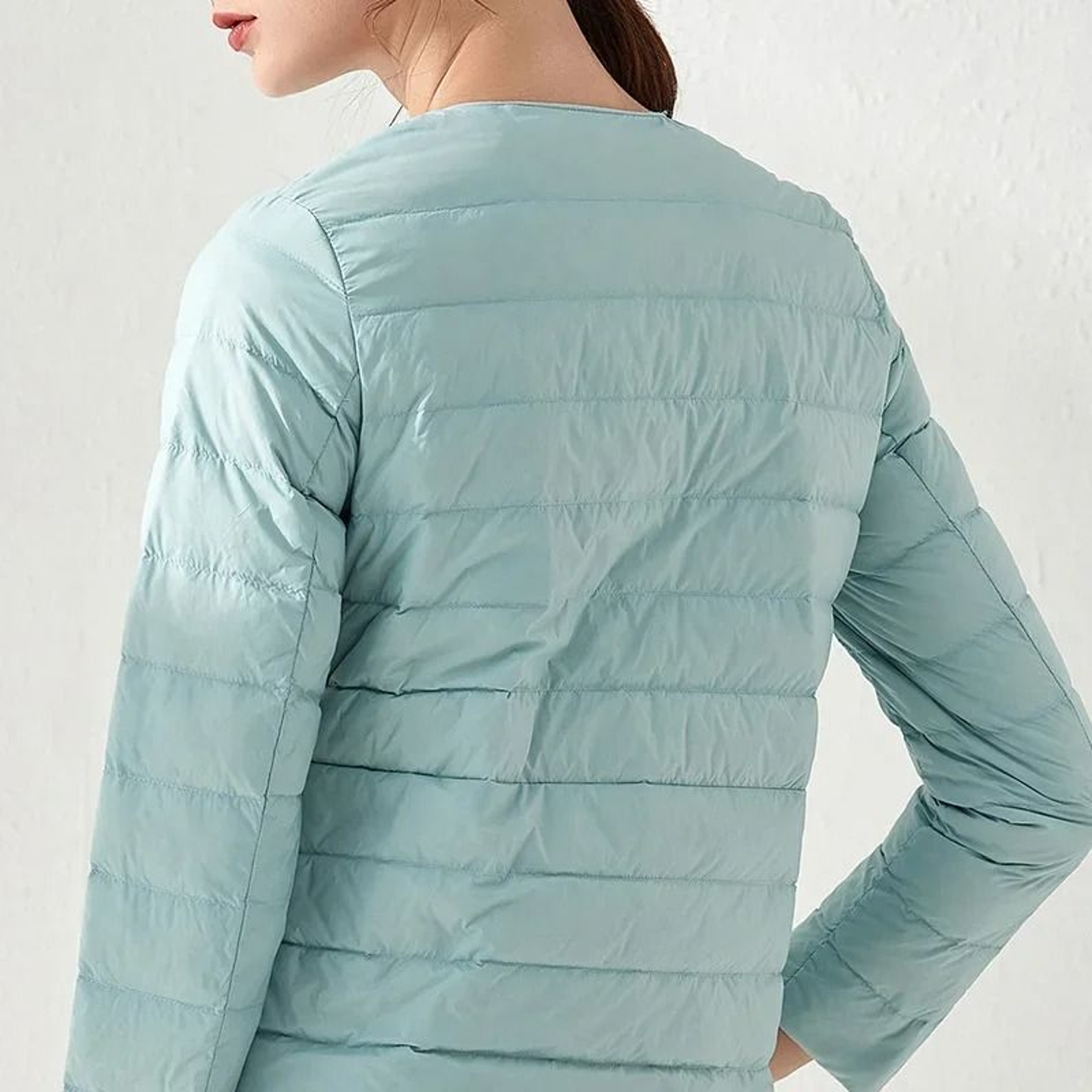 Womens Ultralight Collarless Puffer Jacket 5