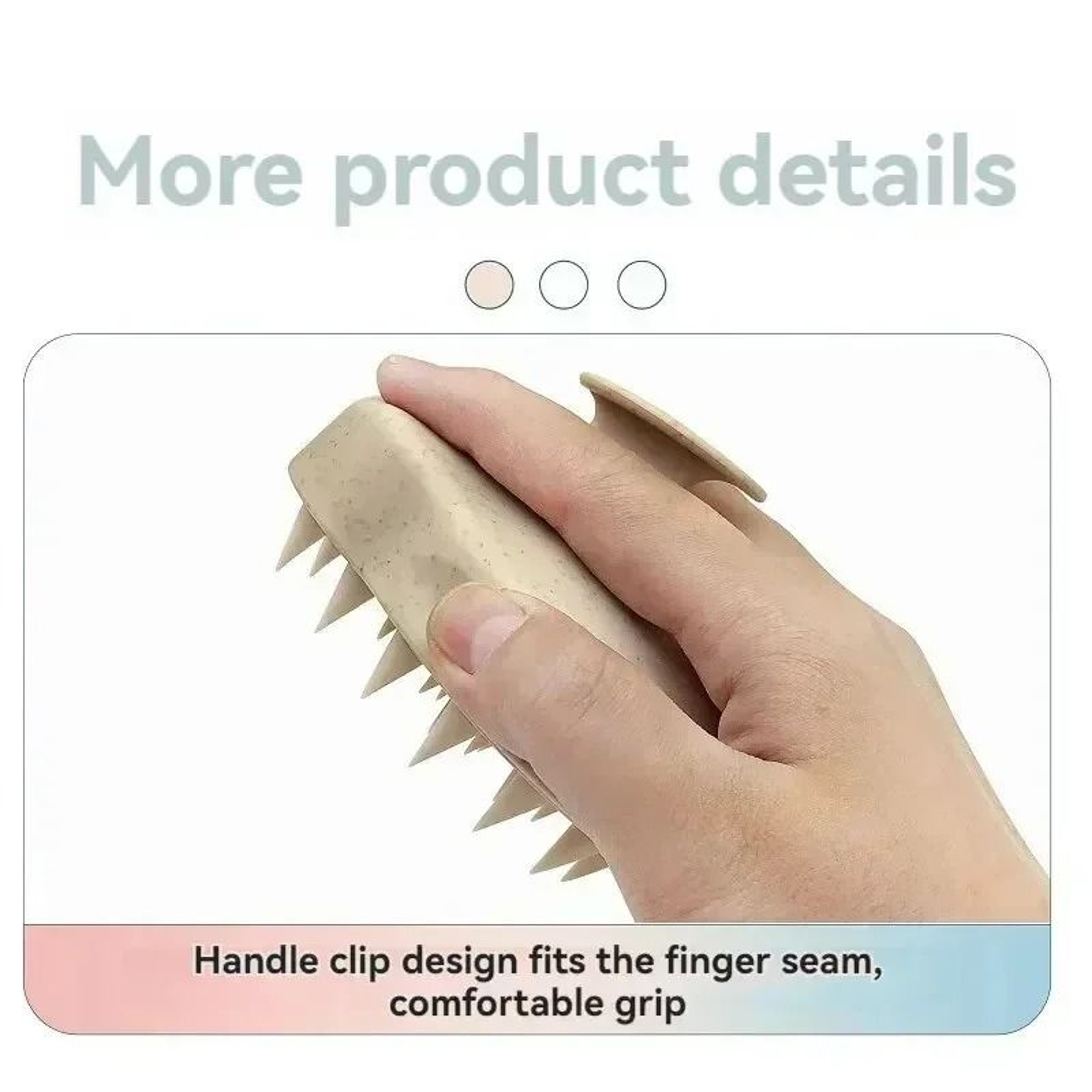 EcoFriendly Silicone Scalp Massager  Wheat Straw Hair Wash Brush 2