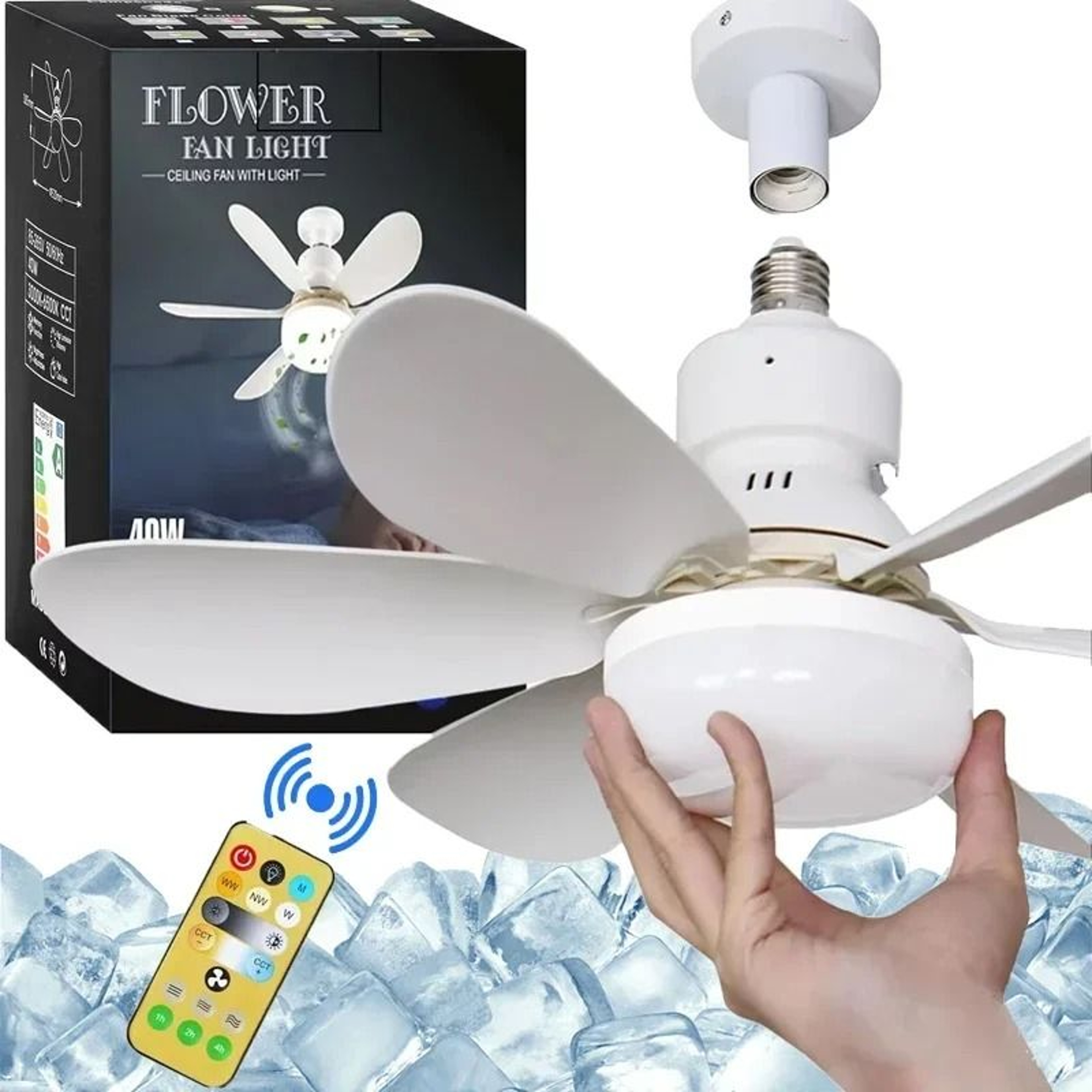 Modern Remote Control Ceiling Fan Light 1