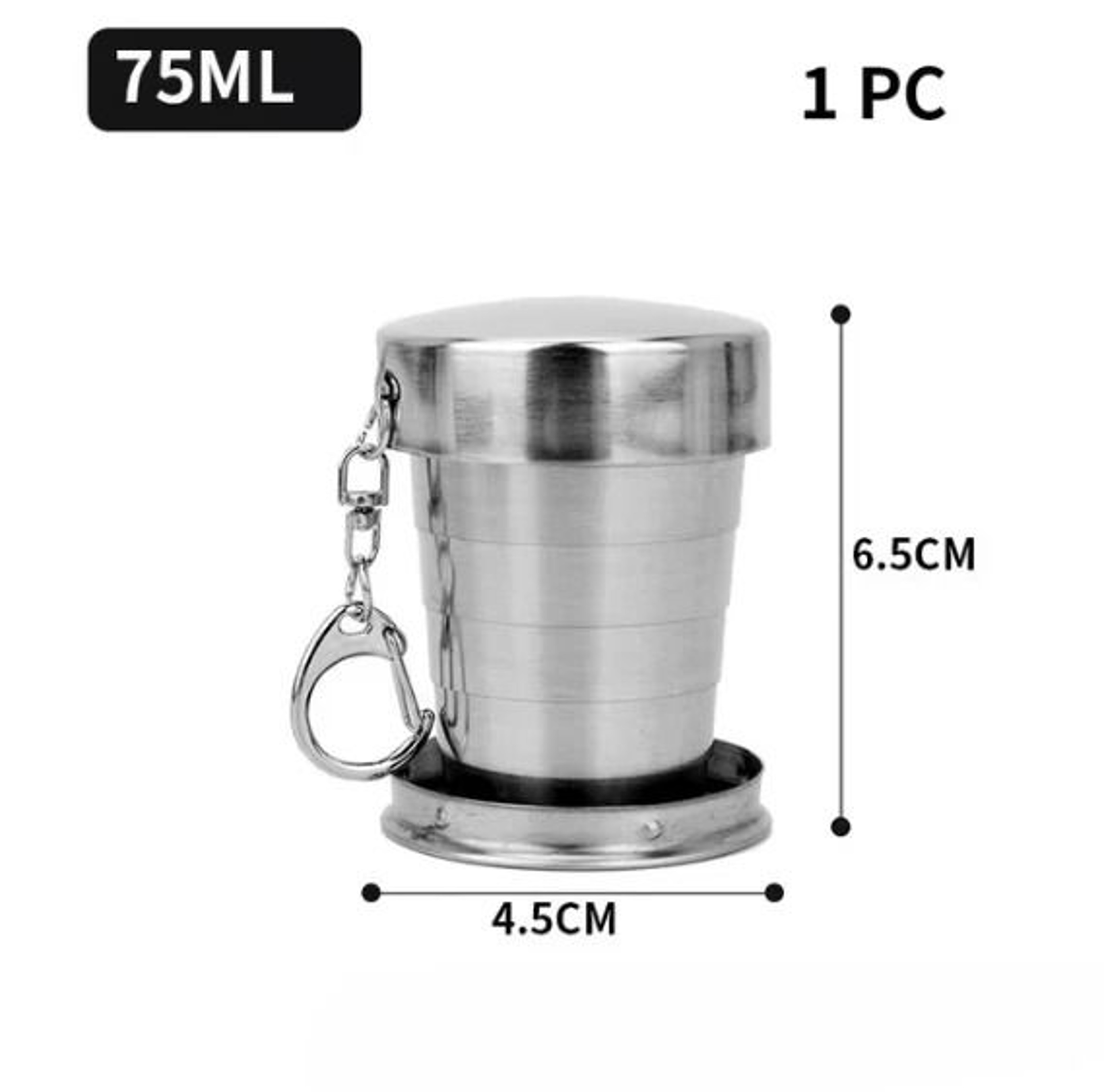 Stainless Steel Portable Telescopic Folding Cup 5