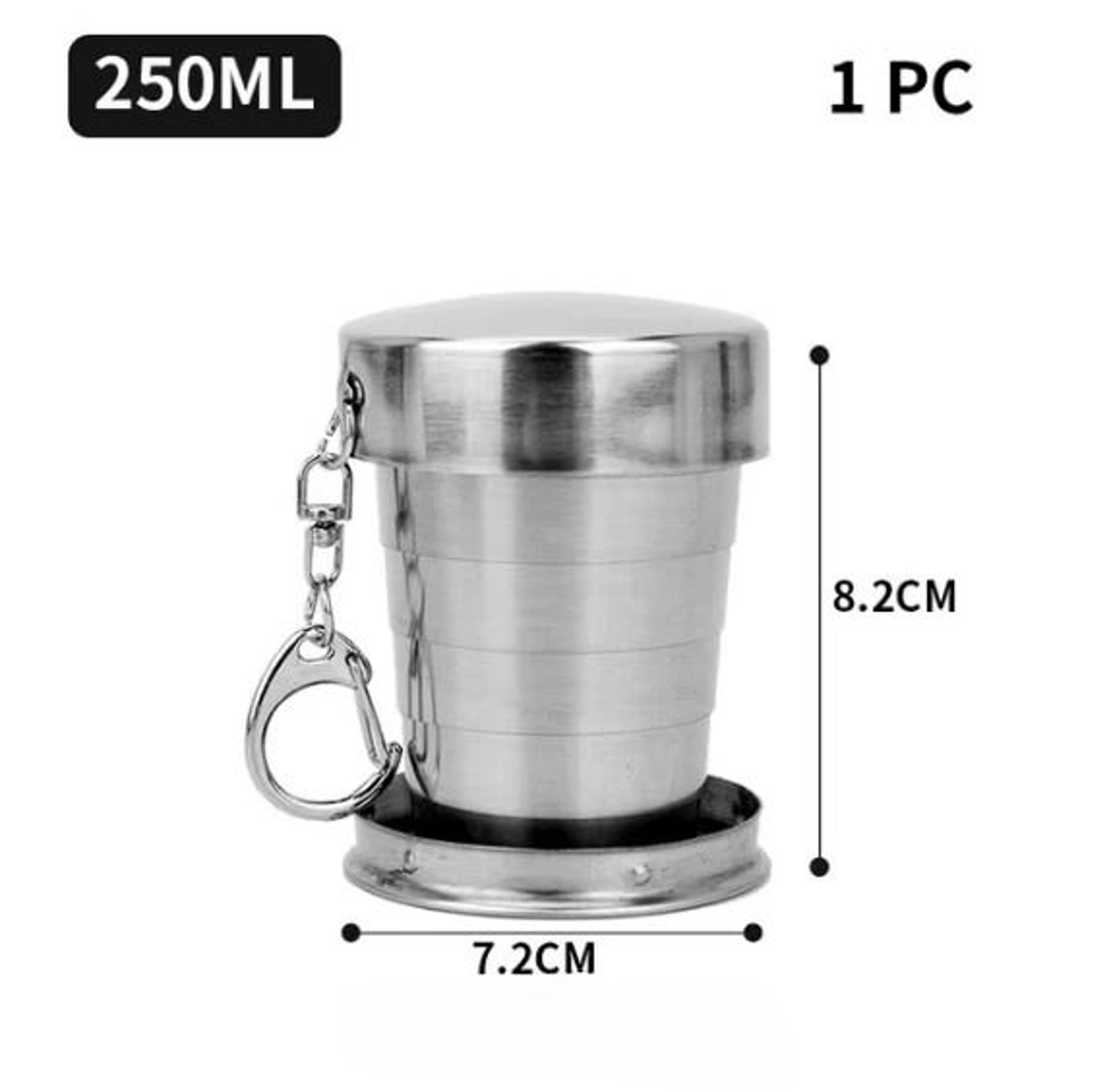 Stainless Steel Portable Telescopic Folding Cup 6