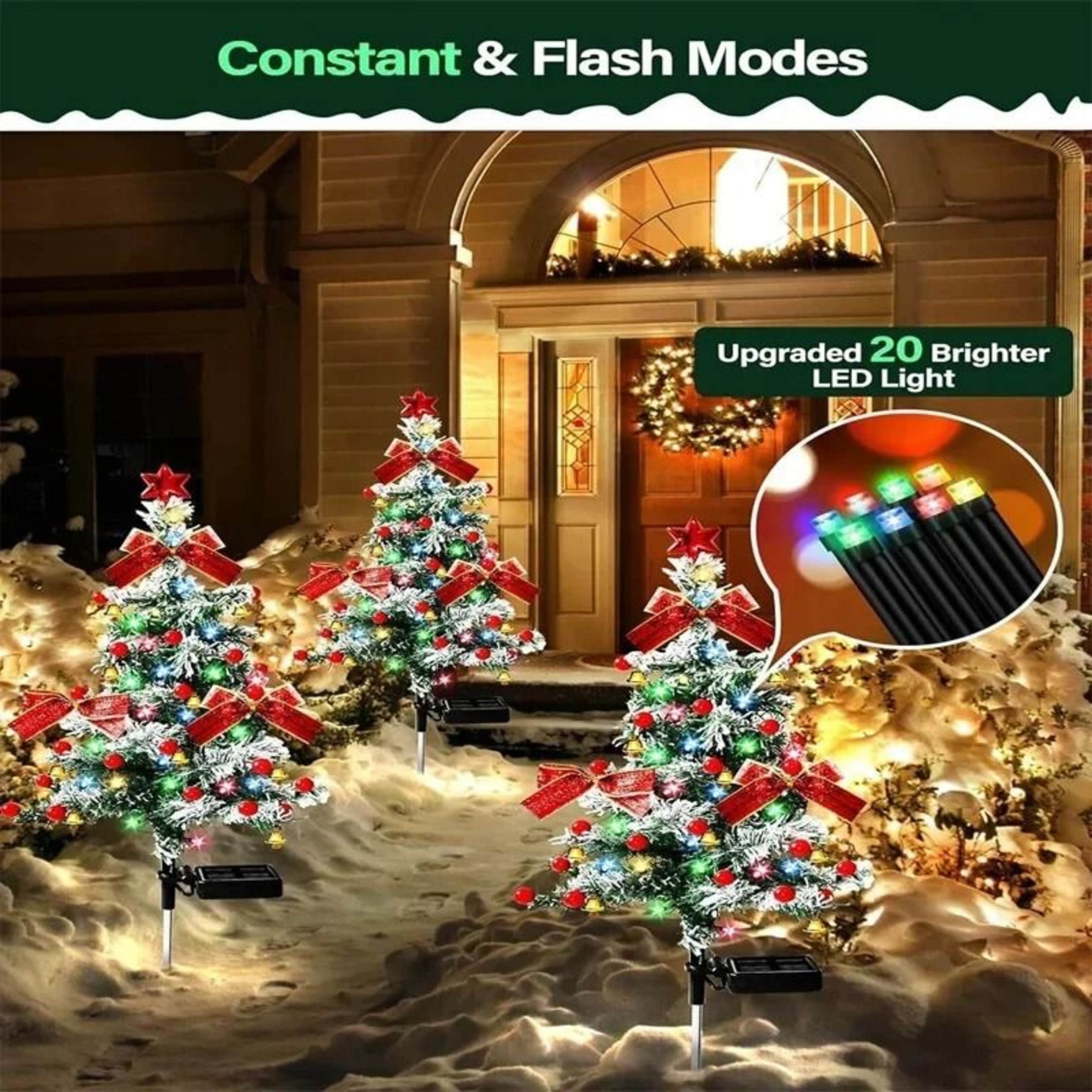 Solar Powered Outdoor Cedar Christmas Tree 1