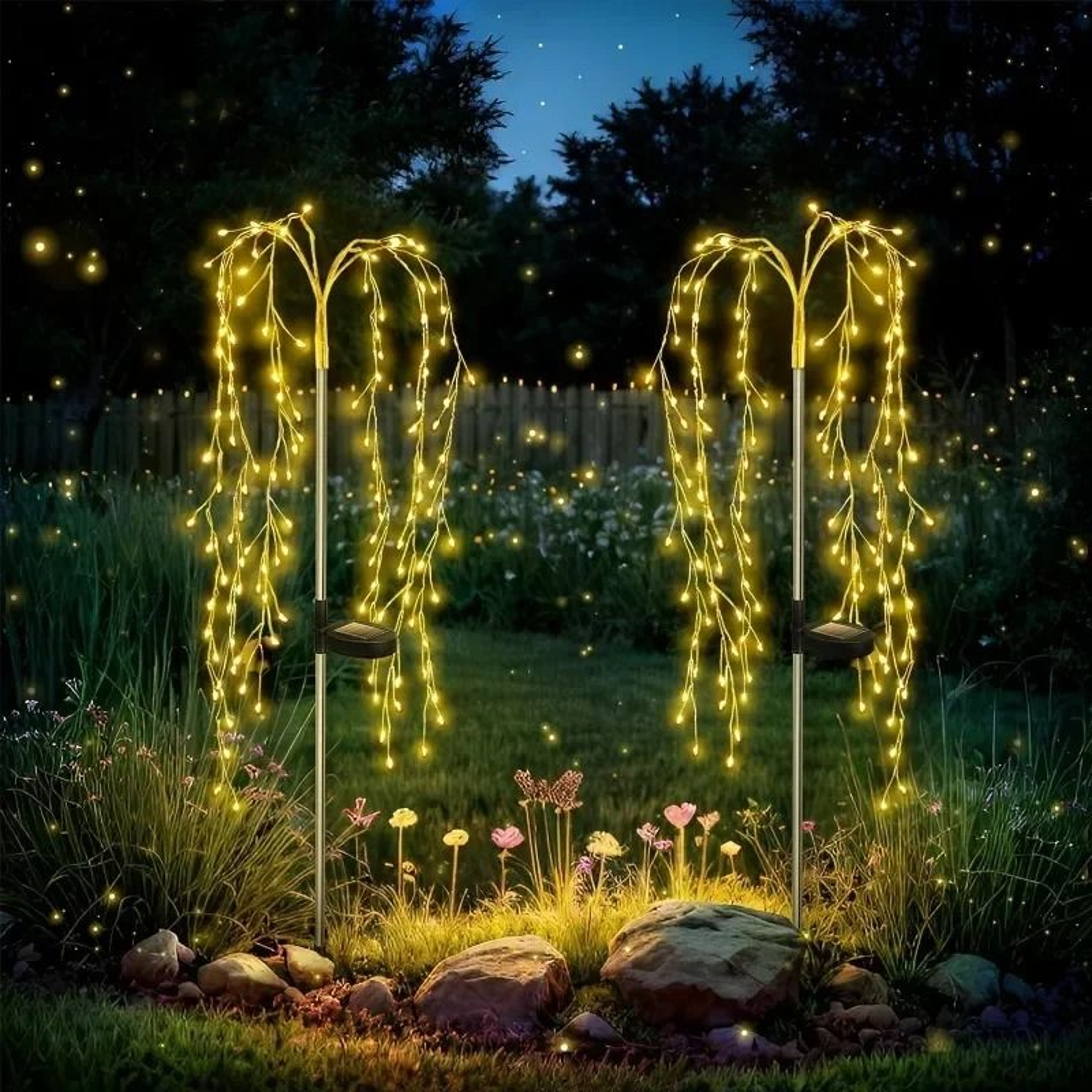 Solar Powered Outdoor Firework Garden Stakes 1
