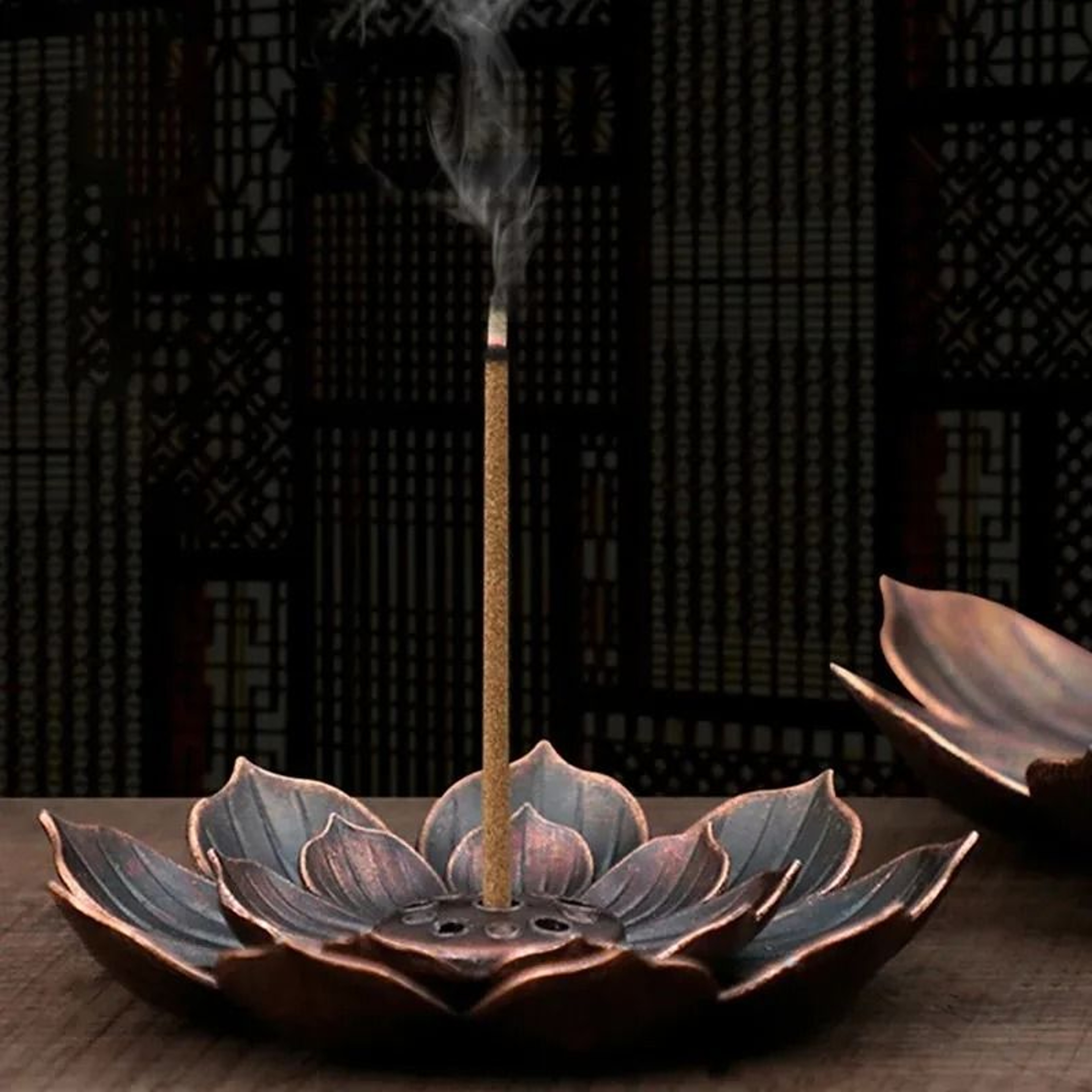Artisanal Porous Lotus Incense Holder 0