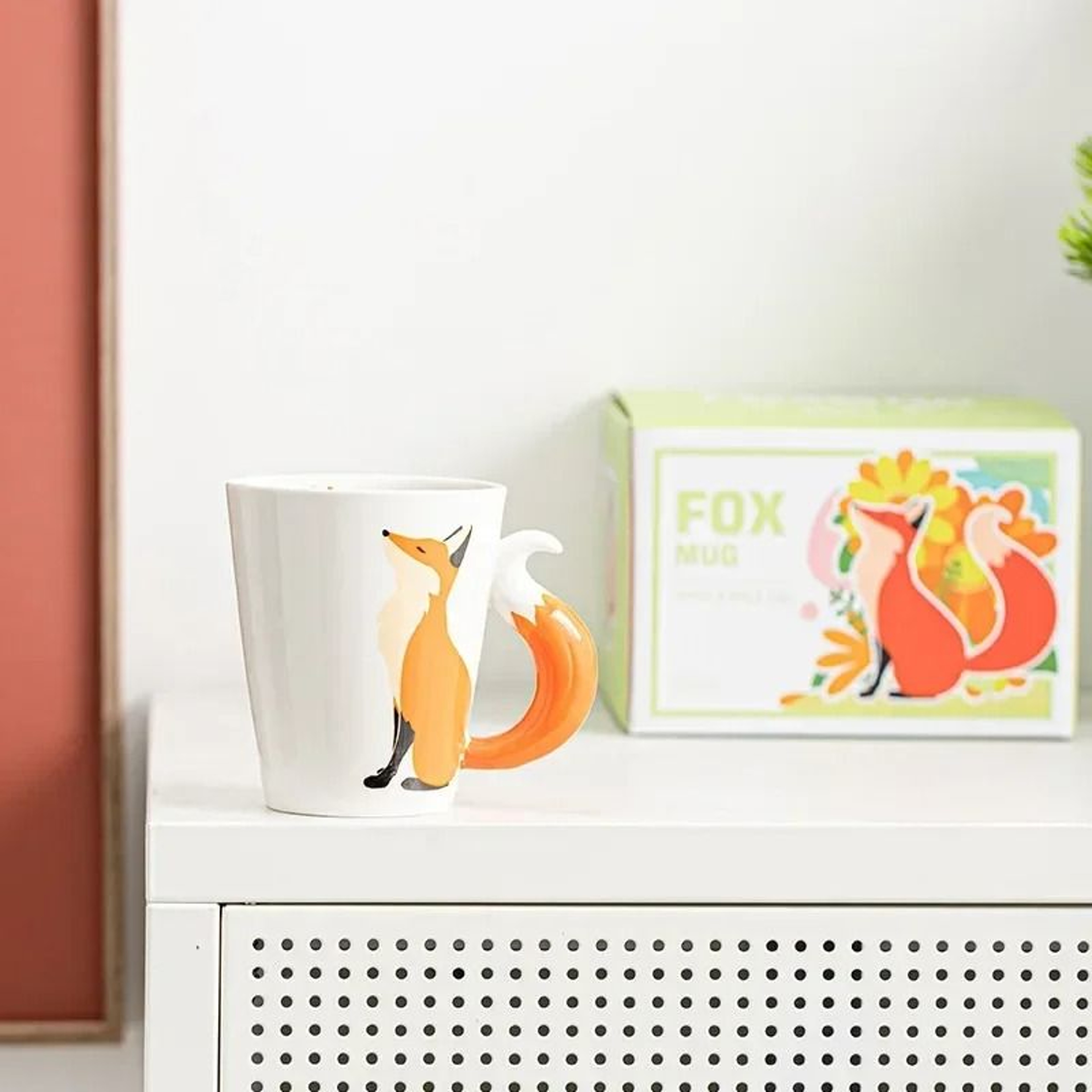 Artisanal 3D Fox Ceramic Coffee Mug 1