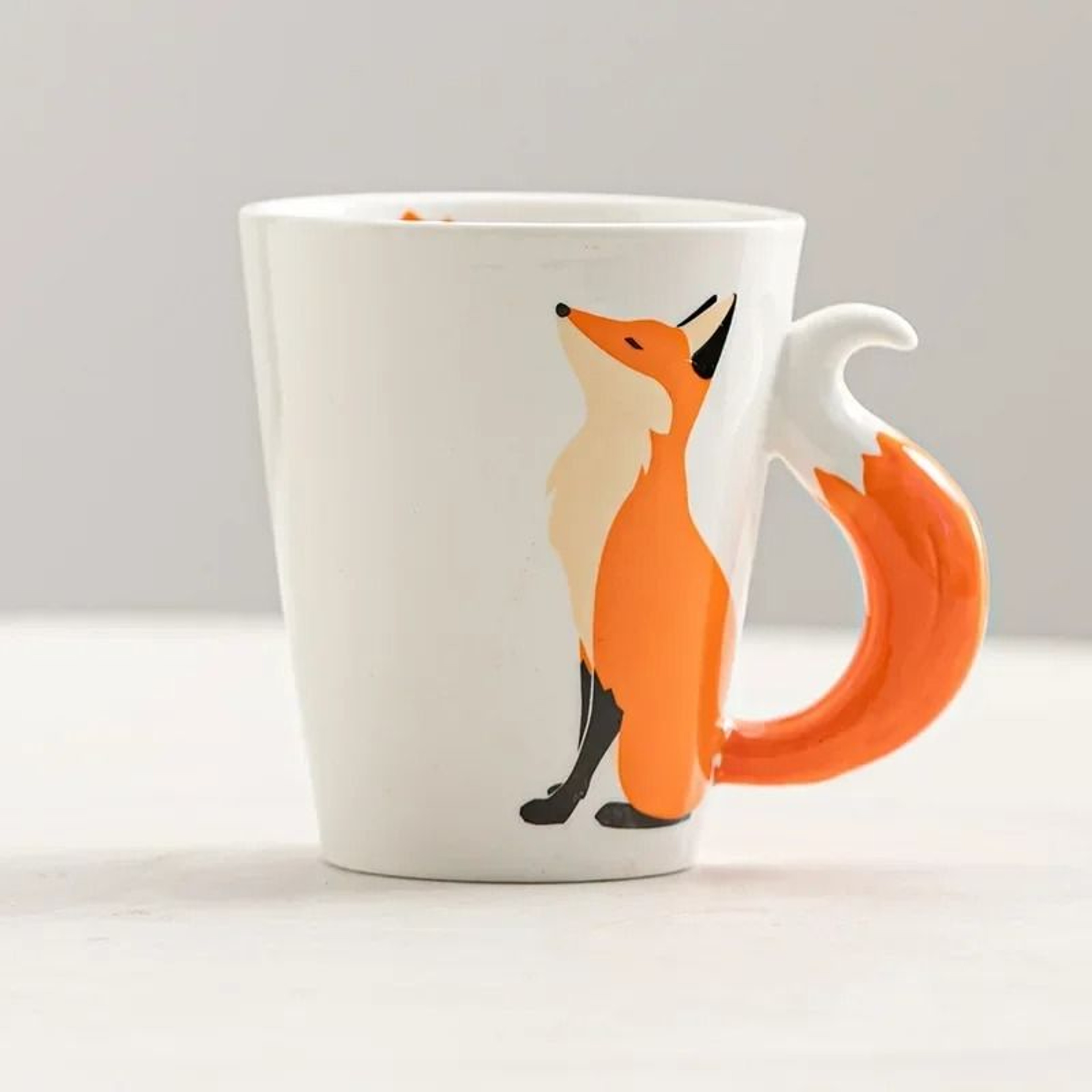 Artisanal 3D Fox Ceramic Coffee Mug 4