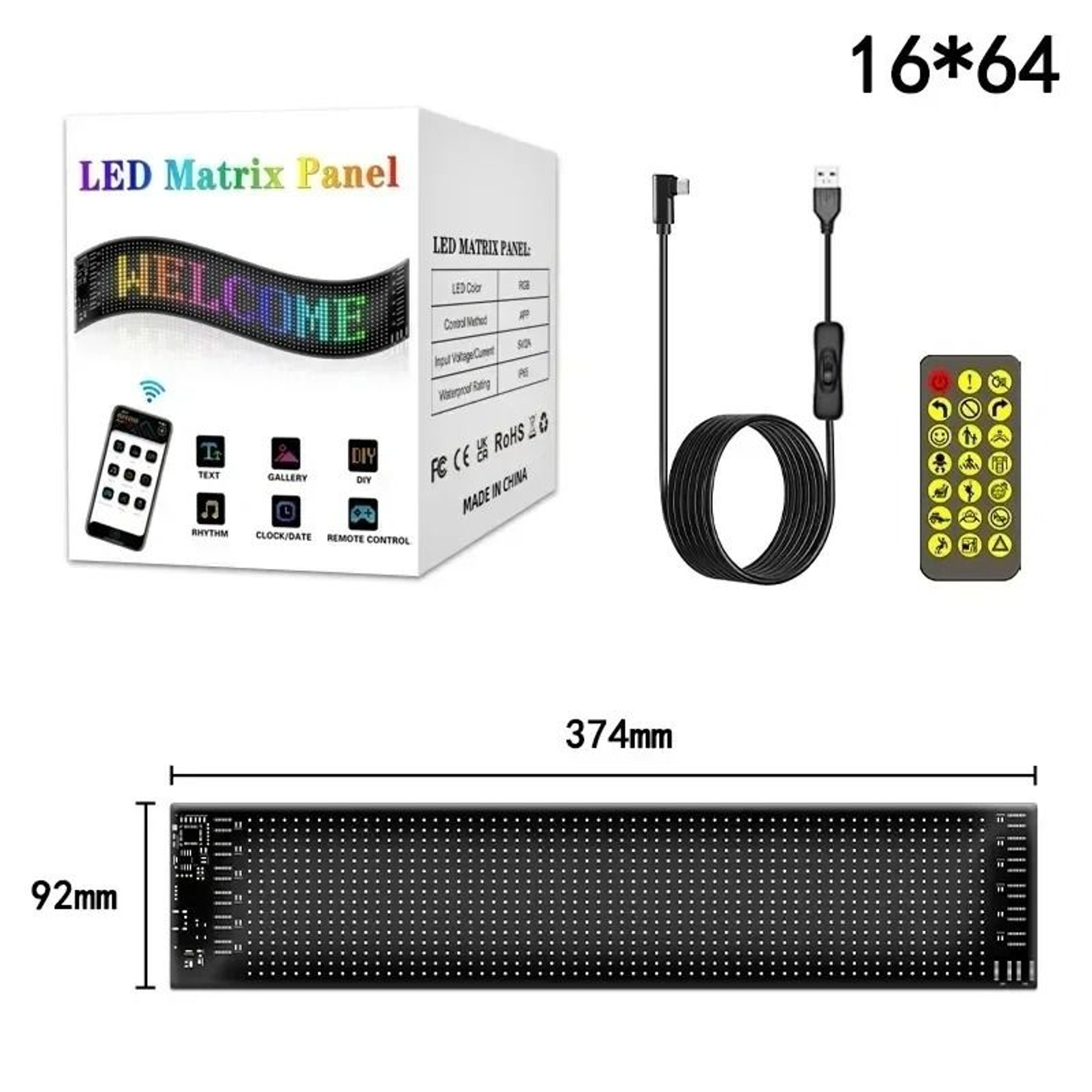 Demon Eyes Programmable LED Matrix Panel 8