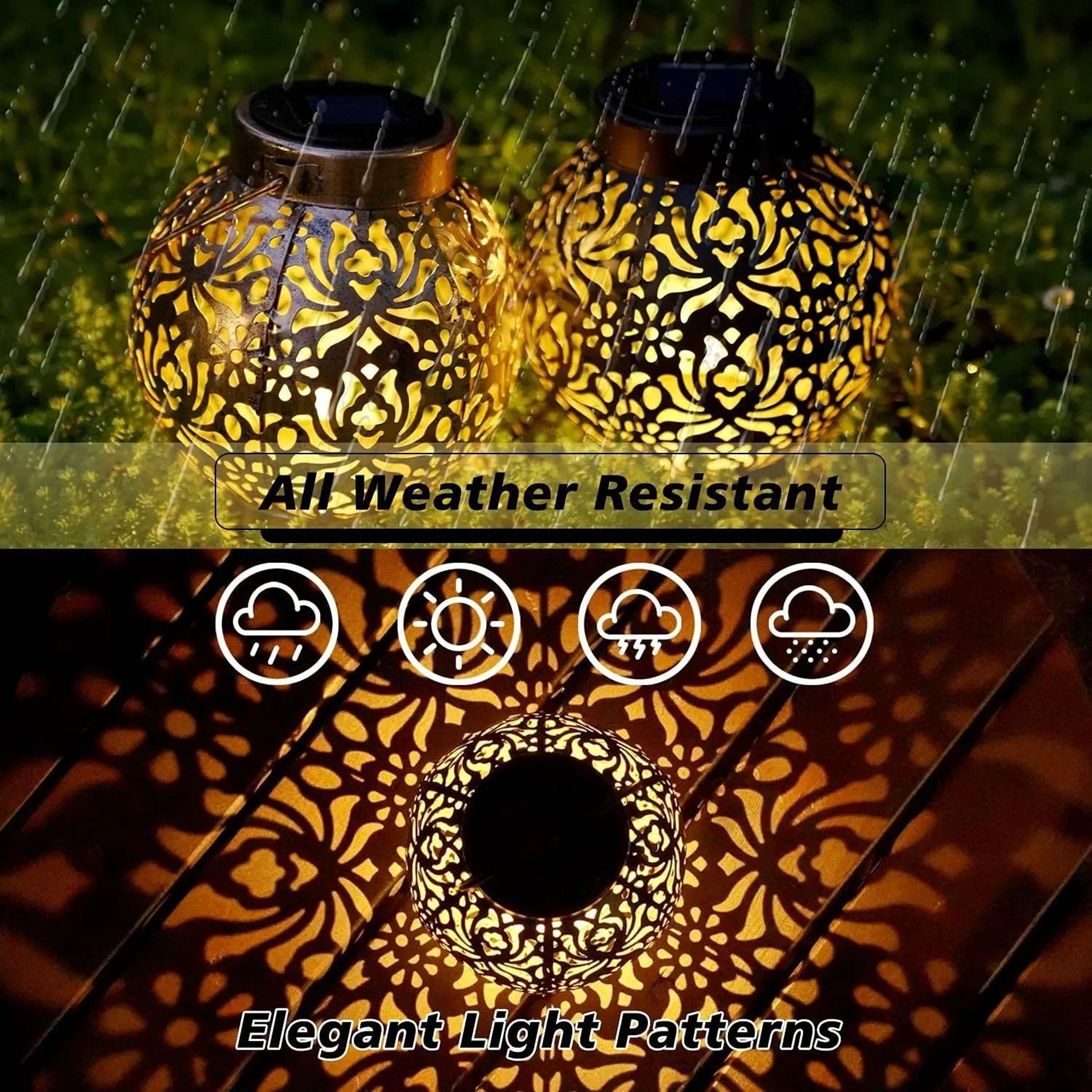 Solar Hollow Projection Garden Lantern 3