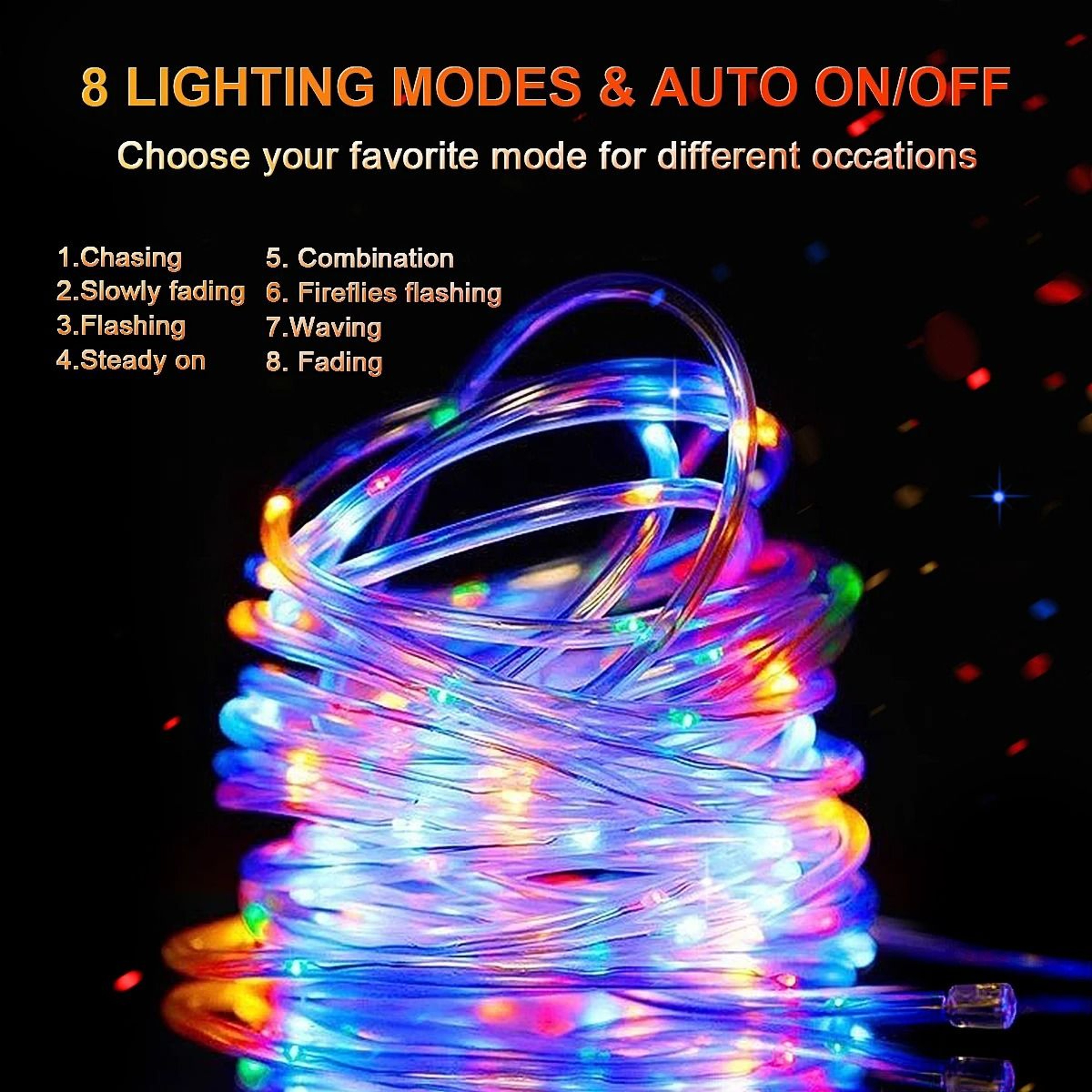 Solar Shielded Outdoor Rope Lights 4