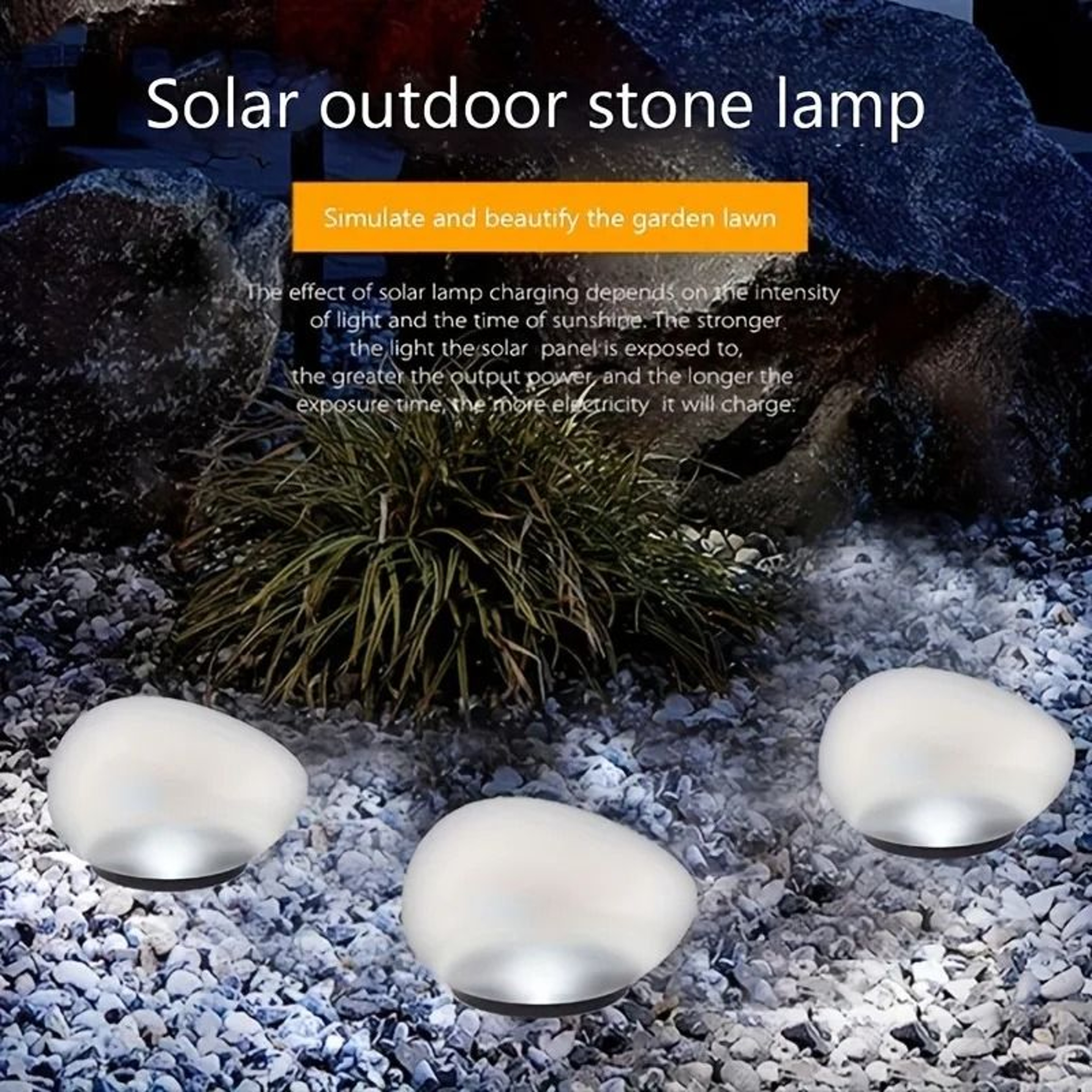 NaturalGlow Solar Rock Spotlights 2