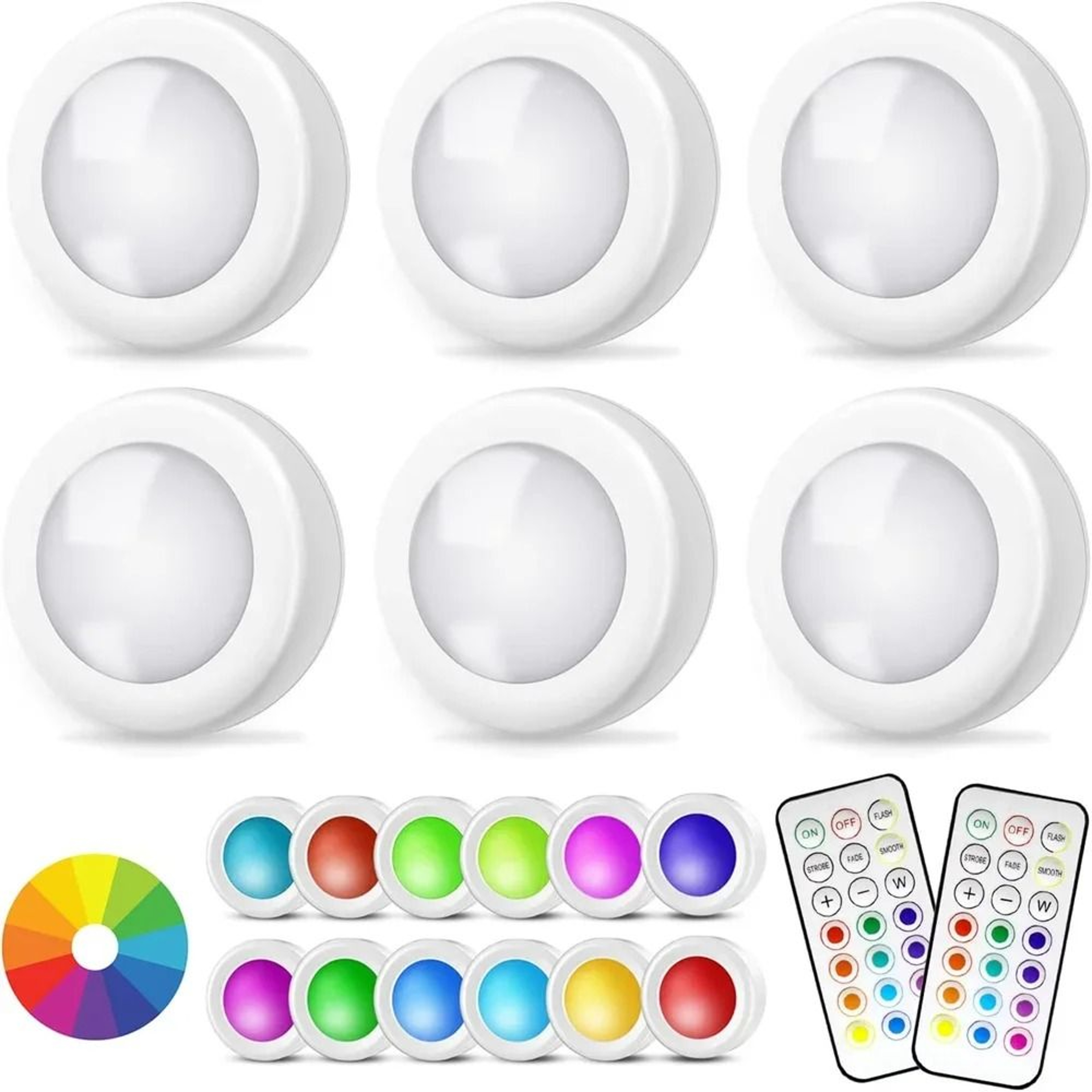 PrismBright RGBW Wireless Puck Lights 2